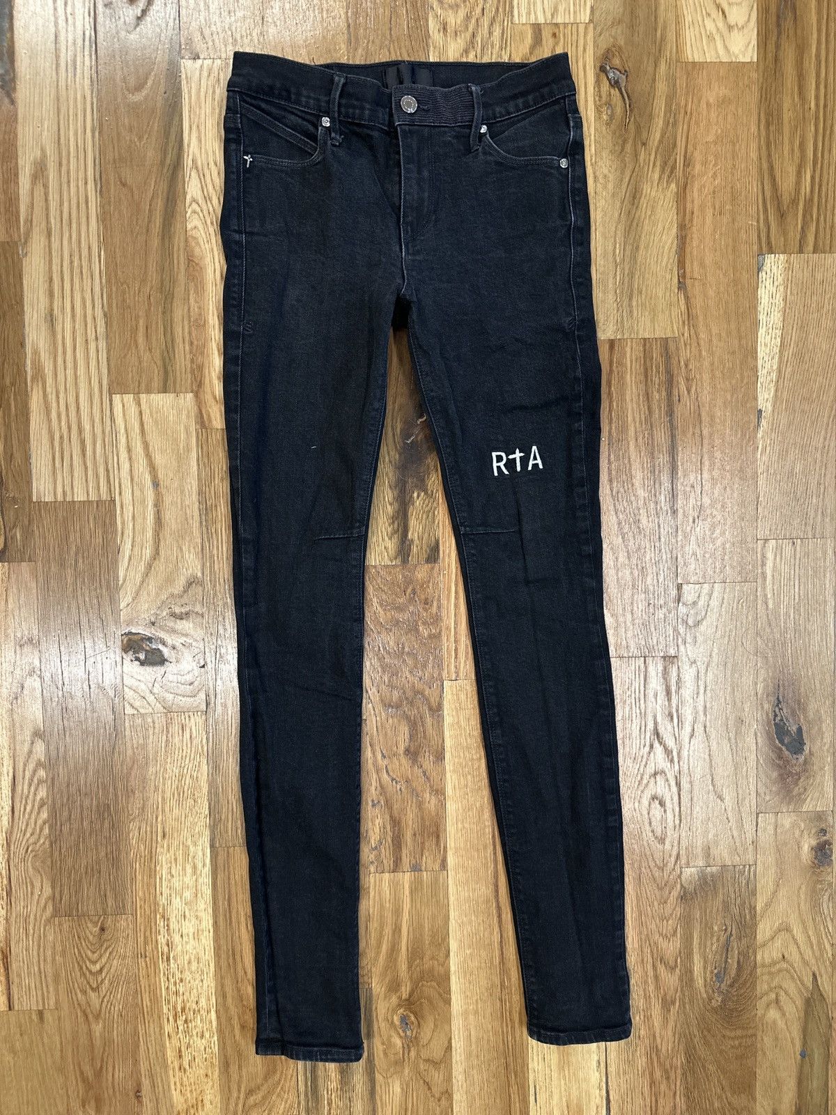 Rta RTA Small White Spell Black Denim Size 28 | Grailed