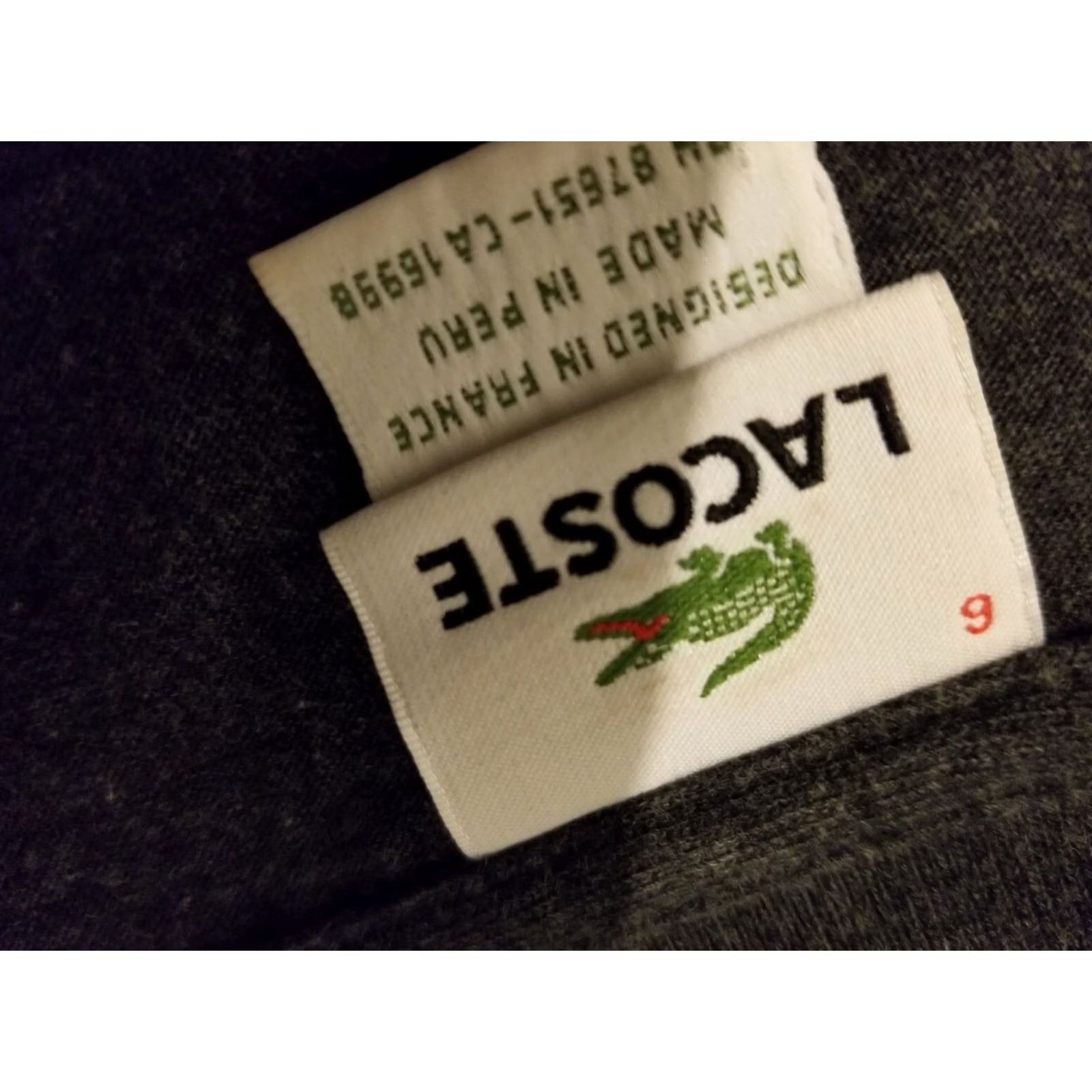 Lacoste Lacoste Polo Shirt XL Gray Cotton Mens Size US XL / EU 56 / 4 - 3 Thumbnail