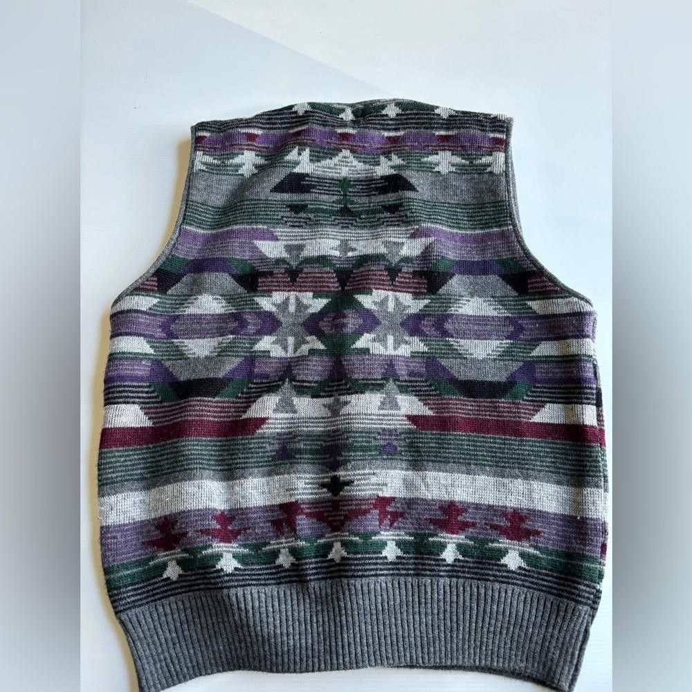 Designer Vintage Button-Up Grandpa Sleeveless Vest Size US XL / EU 56 / 4 - 2 Thumbnail