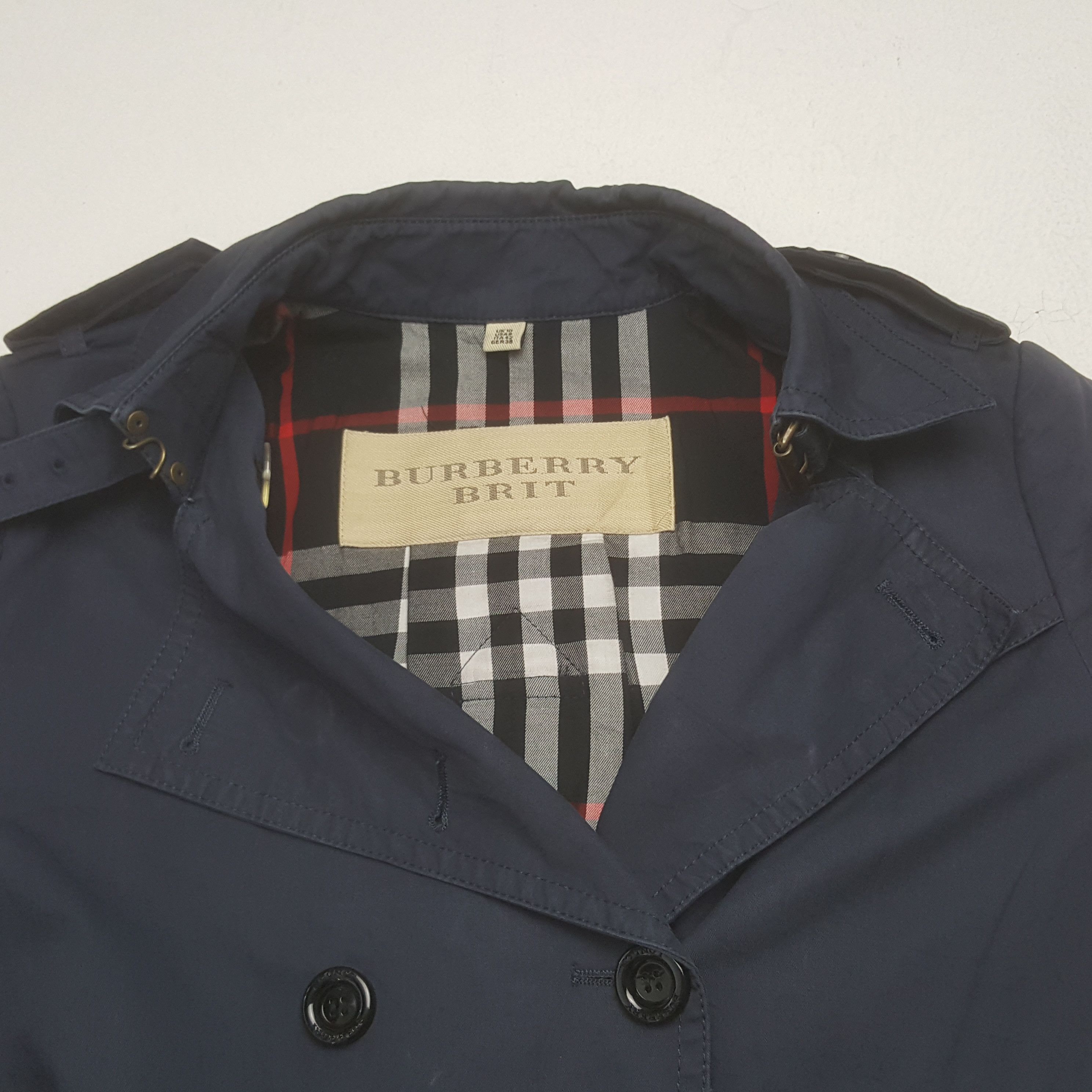 Burberry × Vintage Vintage Burberry Brit Italian Brand Coat Jacket Size US S / EU 44-46 / 1 - 5 Thumbnail