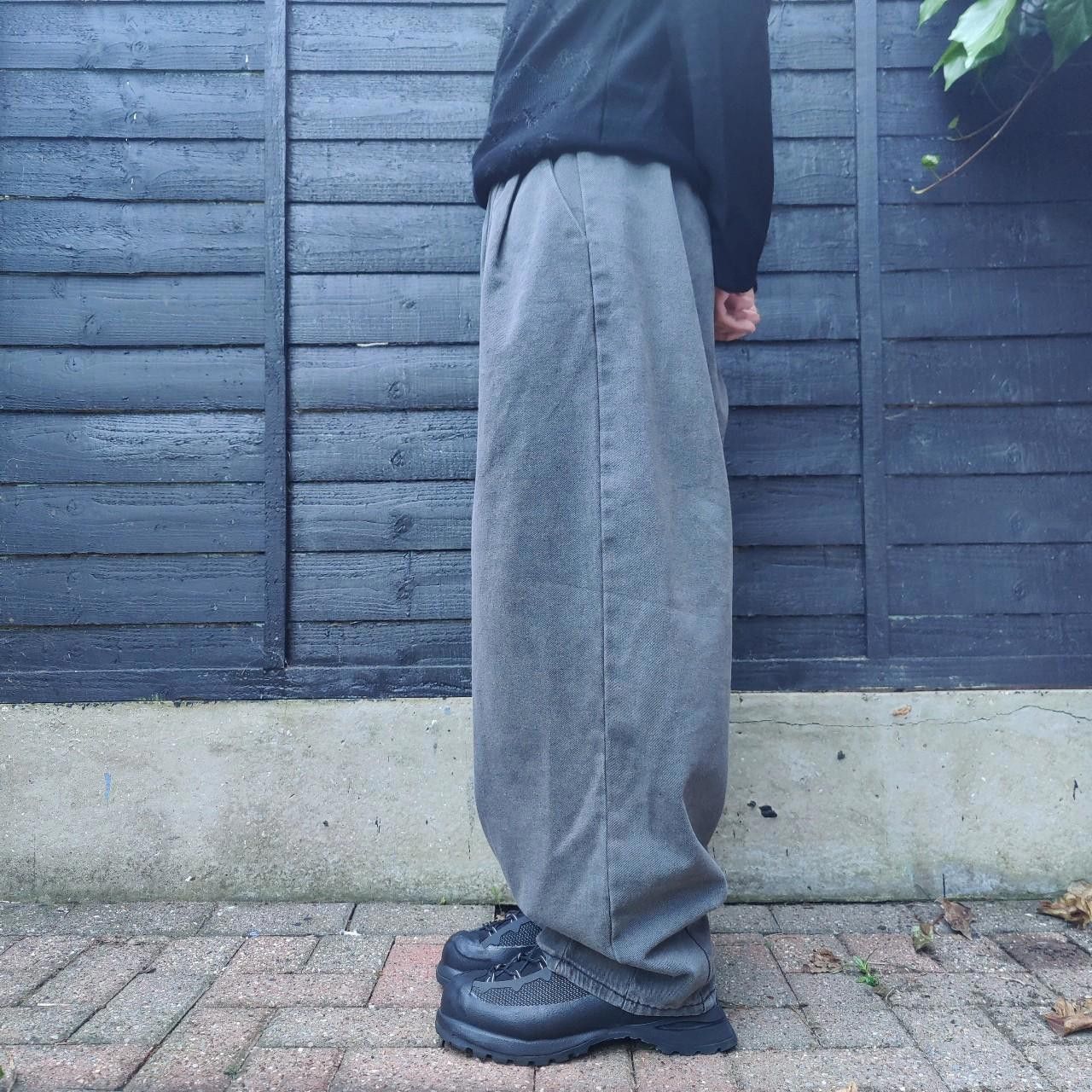 Other Japanese Grey Faded Denim Wide Leg Balloon Pants Size US 32 / EU 48 - 3 Thumbnail
