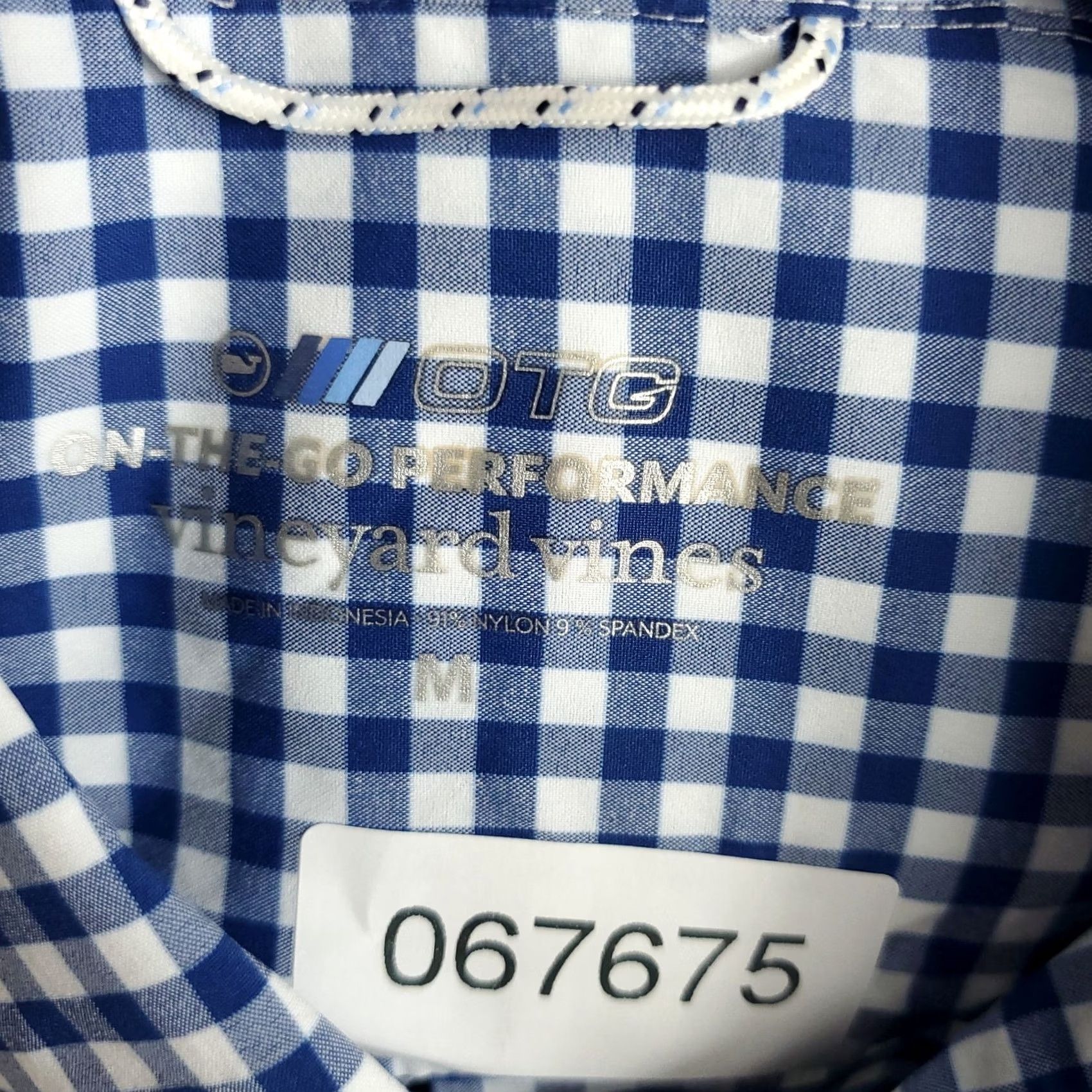 Vineyard Vines Vineyard Vines Shirt Mens Medium Blue Check Performance Nylon Long Sleeve Size US M / EU 48-50 / 2 - 7 Thumbnail