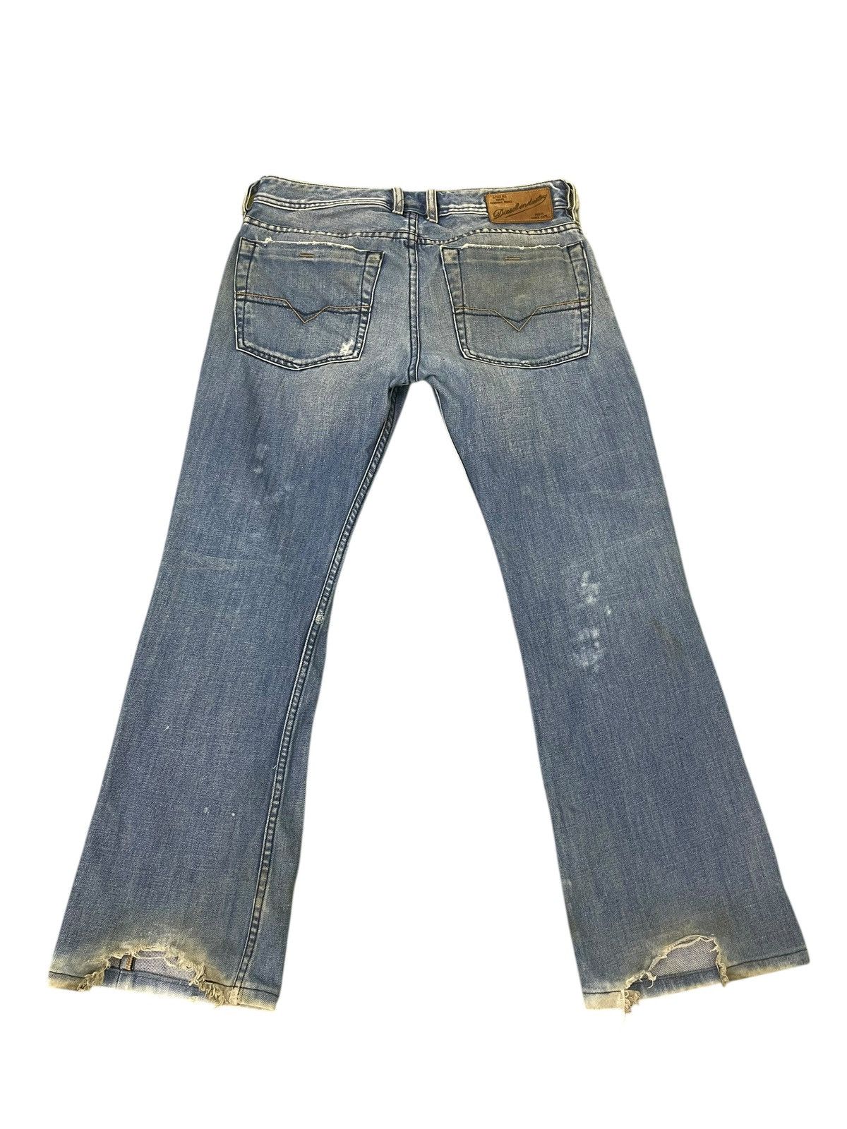 Diesel Flare Jeans Y2K Diesel Industries Distress Boot Cut 1🟦0 Size US 31 - 12 Thumbnail