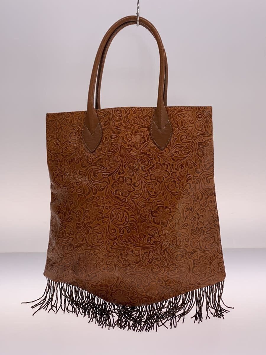 Comme des Garcons Floral Embossed Leather Fringe Tote Bag Size ONE SIZE - 3 Thumbnail