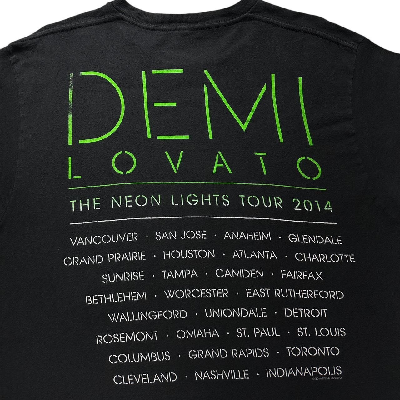 Band Tees × Hanes Demi Lovato Neon Lights 2014 Tour T-Shirt Size US L / EU 52-54 / 3 - 5 Thumbnail