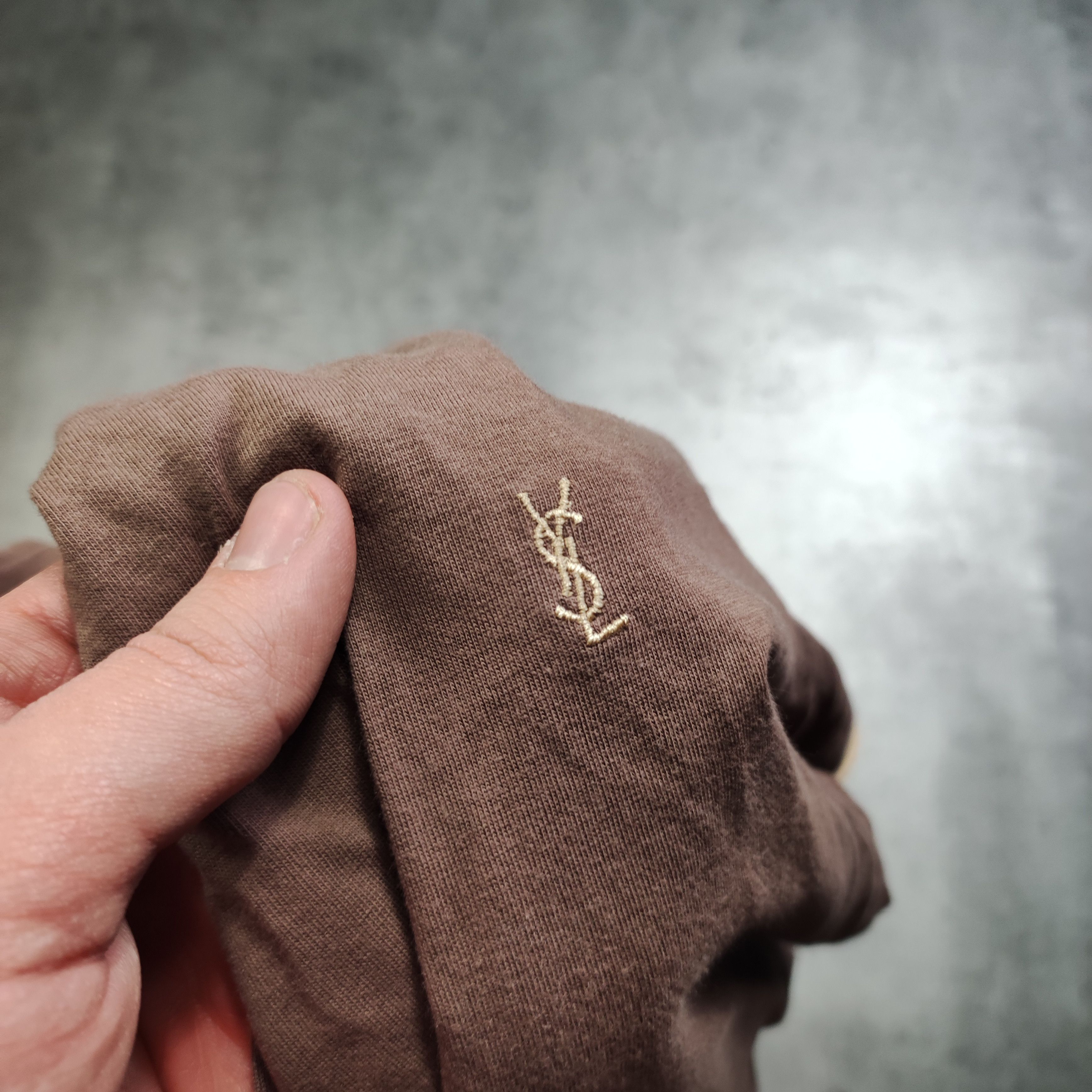 Vintage × Yves Saint Laurent RARE Vintage 90s YSL Yves Saint Laurent Brown Mocha Polo Size US M / EU 48-50 / 2 - 5 Thumbnail