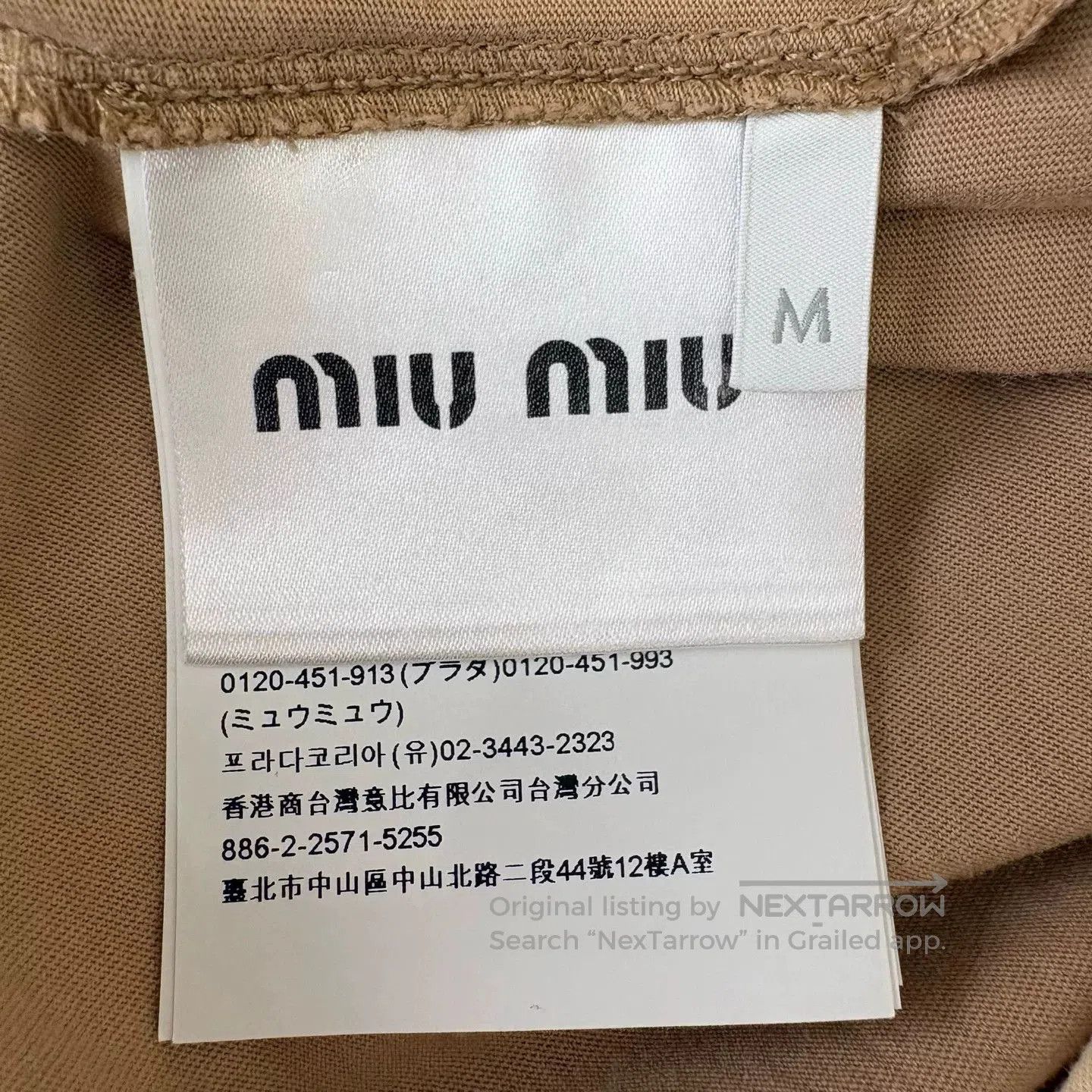 Miu Miu MIUMIU Layered Logo Long-sleeve T-shirt. Size M / US 6-8 / IT 42-44 - 5 Thumbnail