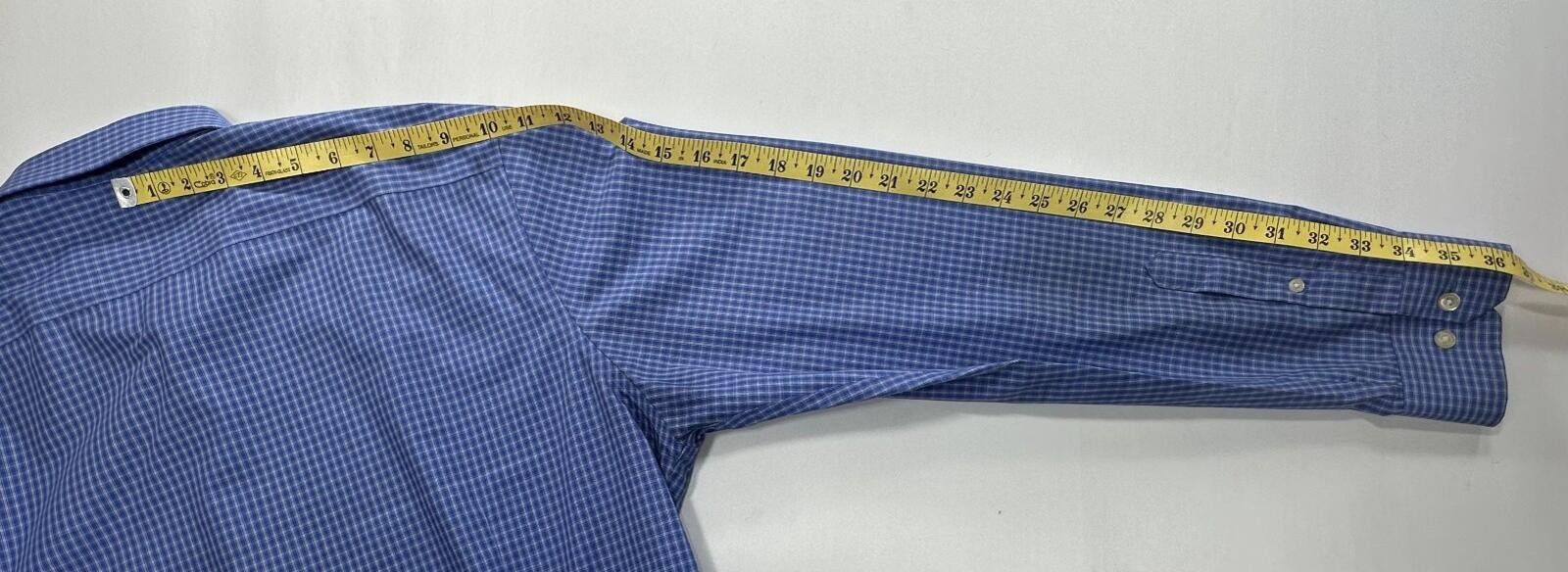 Banana Republic Banana Republic Non-Iron Check Slim Button Up Blue Mens XL Size US XL / EU 56 / 4 - 5 Thumbnail