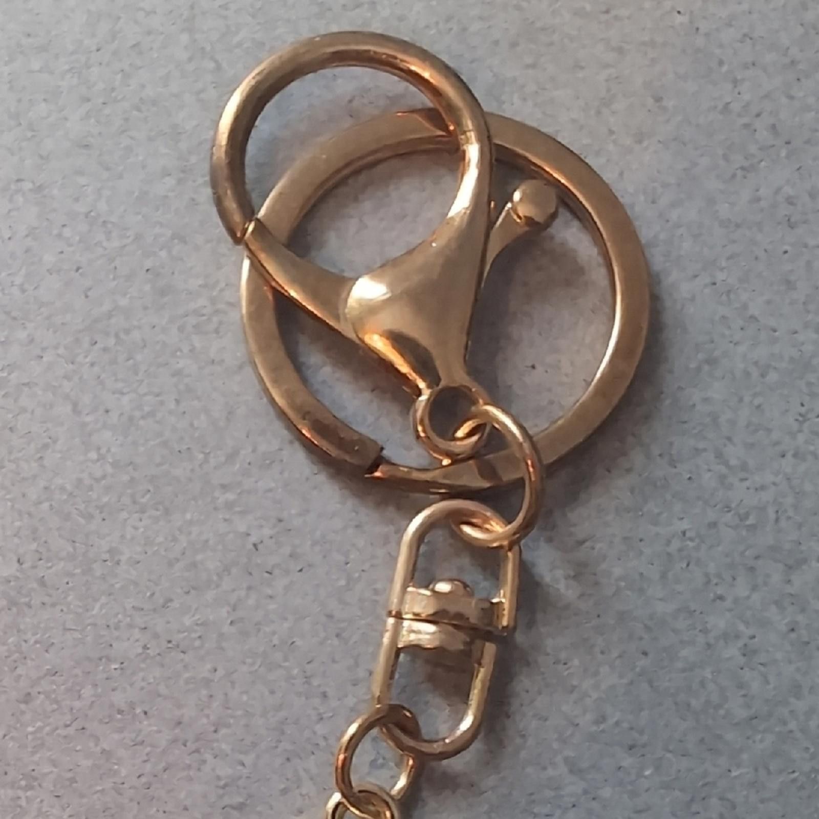 Other Gold and Green Keychain with Rhinestones House Size ONE SIZE - 4 Thumbnail