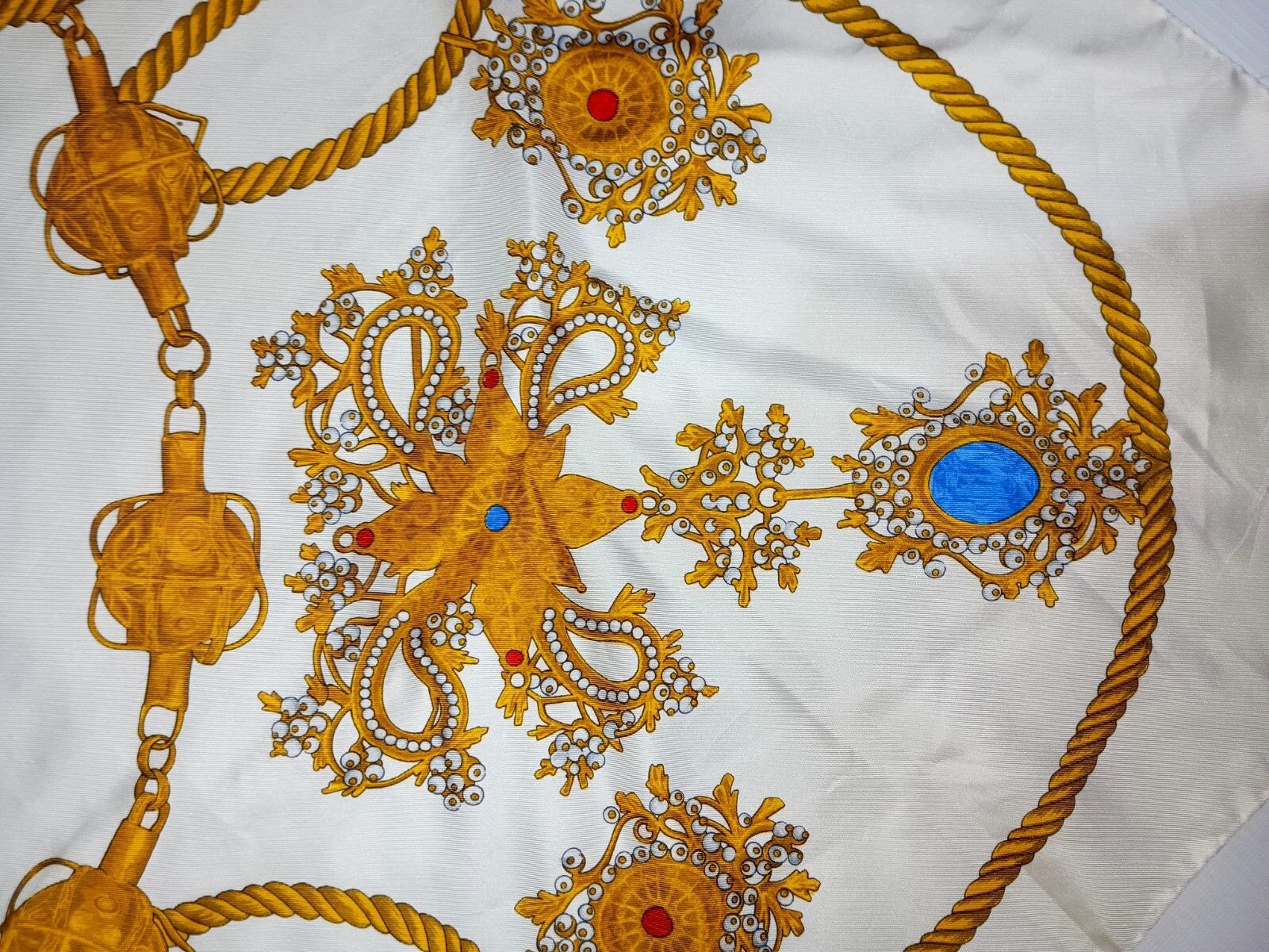 Junko Shimada JUNKO SHIMADA JAPAN Victorian Jewelry Rope Gold Silk Scarf Size ONE SIZE - 7 Thumbnail