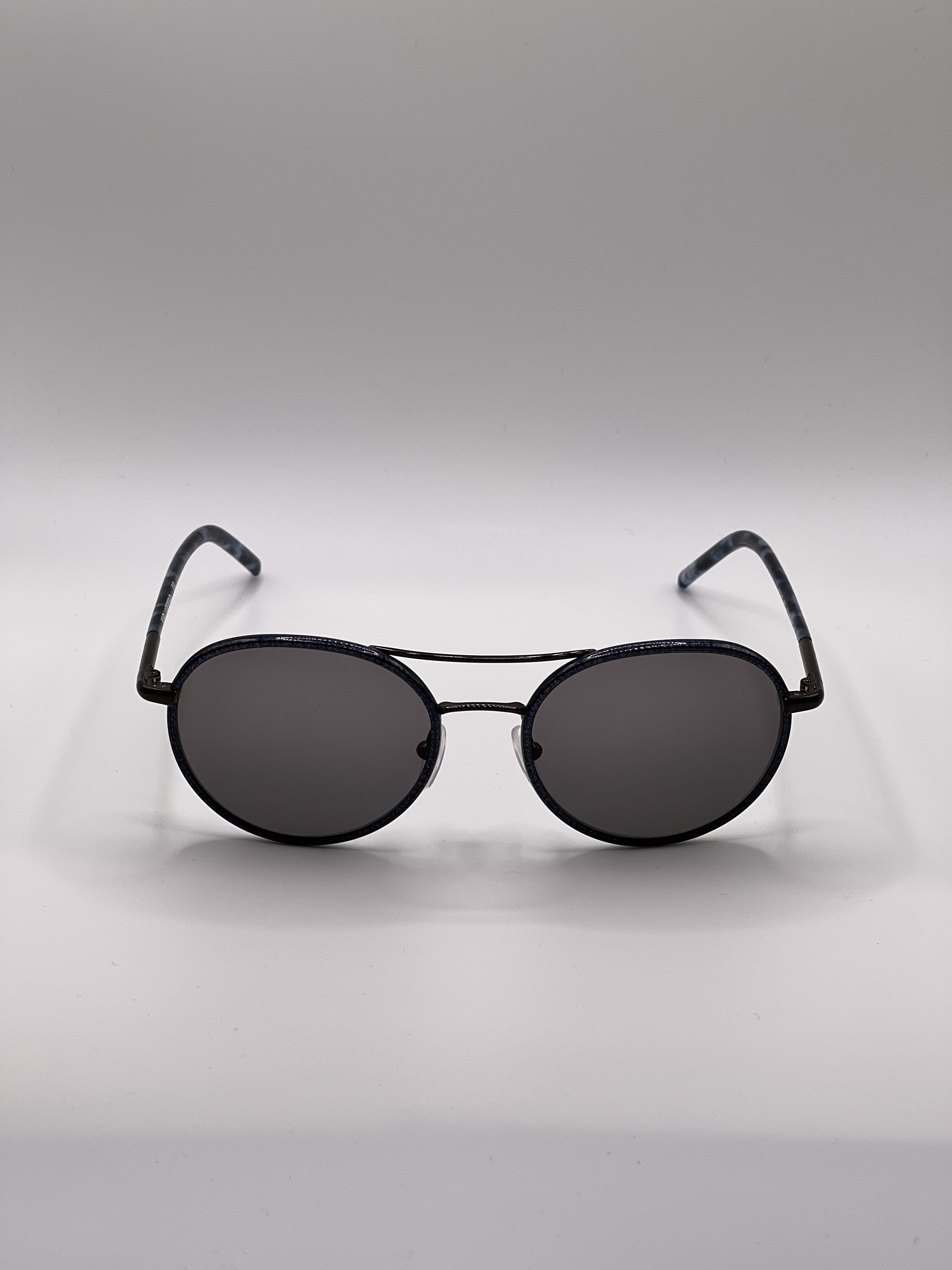 Karl Lagerfeld Karl Lagerfeld KL241S Round Unisex Sunglasses - Blue Marble Size ONE SIZE - 2 Thumbnail