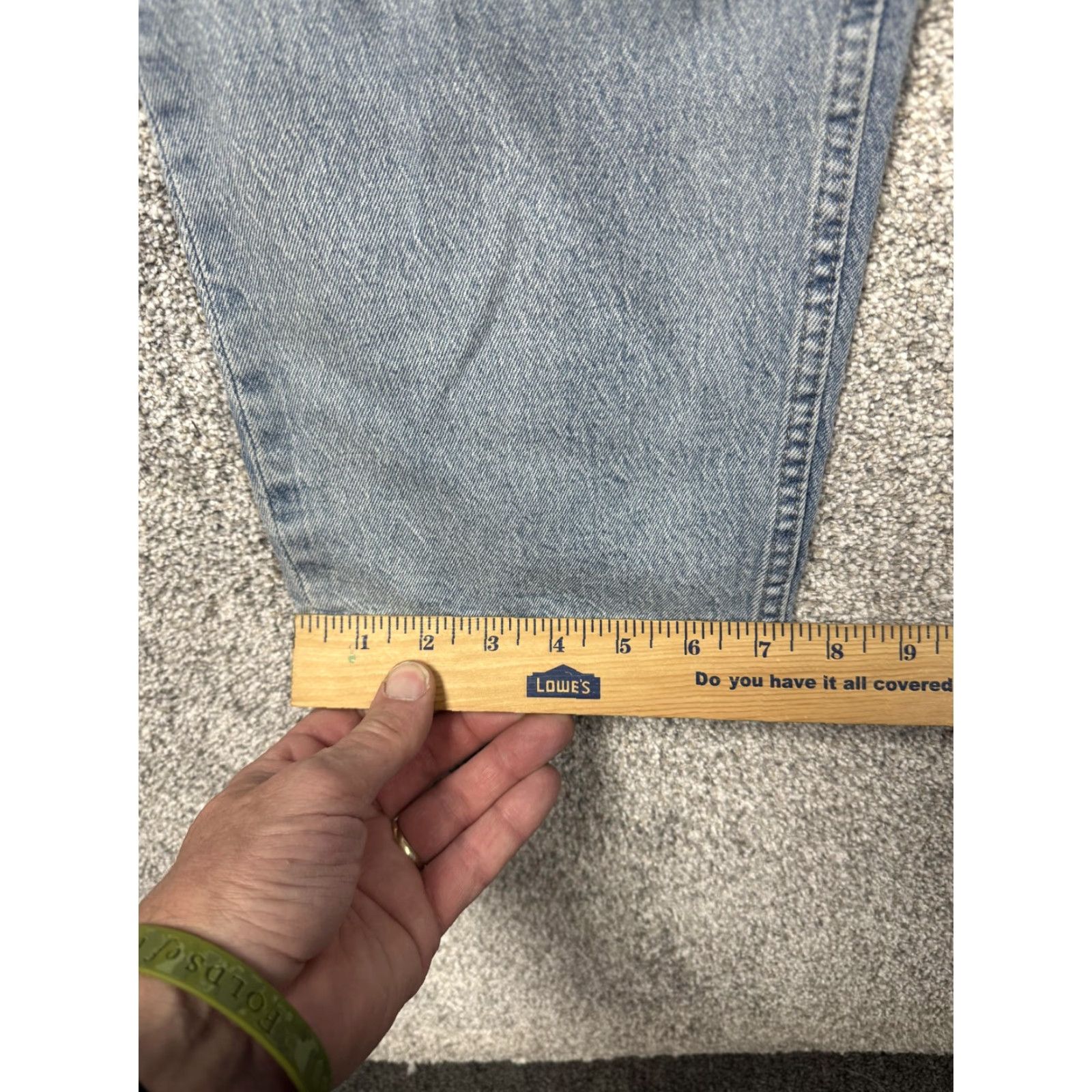 Gap VINTAGE Gap Cheeky Straight High Rise Jeans Womens 14 Tall Blue Distressed Light Wash Size 36" / US 14 / IT 50 - 3 Thumbnail