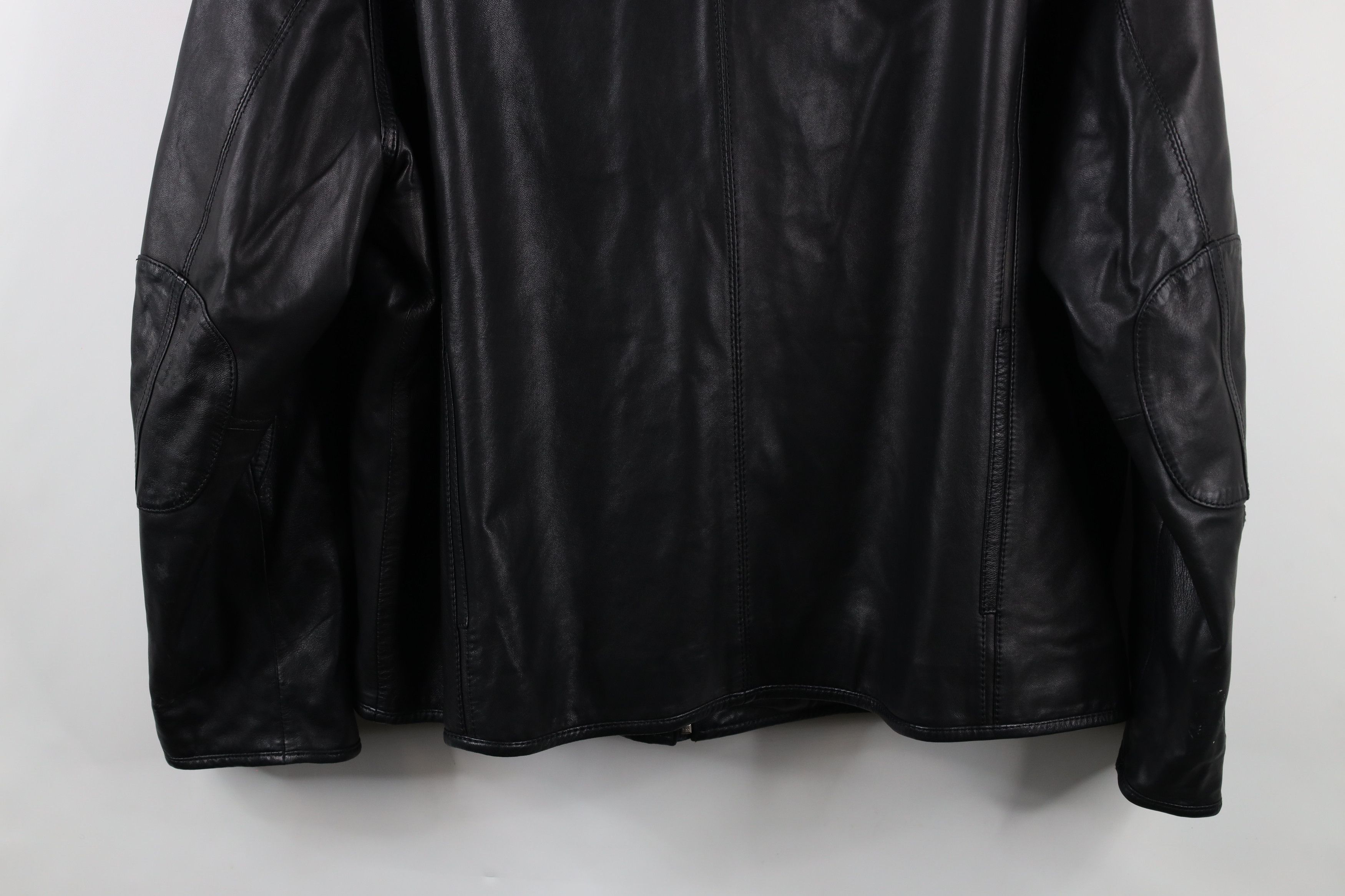 Vintage Vintage 90s Streetwear Soft Lambskin Leather Jacket Black Size US XXL / EU 58 / 5 - 14 Thumbnail