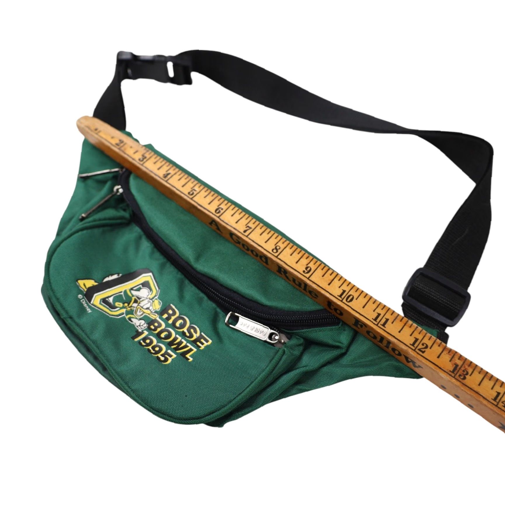 Vintage VINTAGE University of Oregon Ducks Rose Bowl Graphic Fanny Pack Green Unisex Adults Nylon Belt Bag & Fanny Pack 90s Size ONE SIZE - 4 Thumbnail