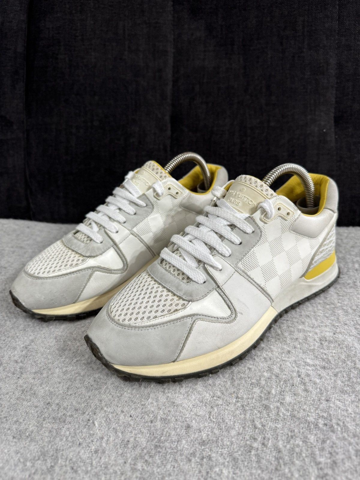 Louis Vuitton Louis Vuitton Run Away Leather White Yellow Sneakers size 6 Size US 6 / EU 39 - 6 Thumbnail