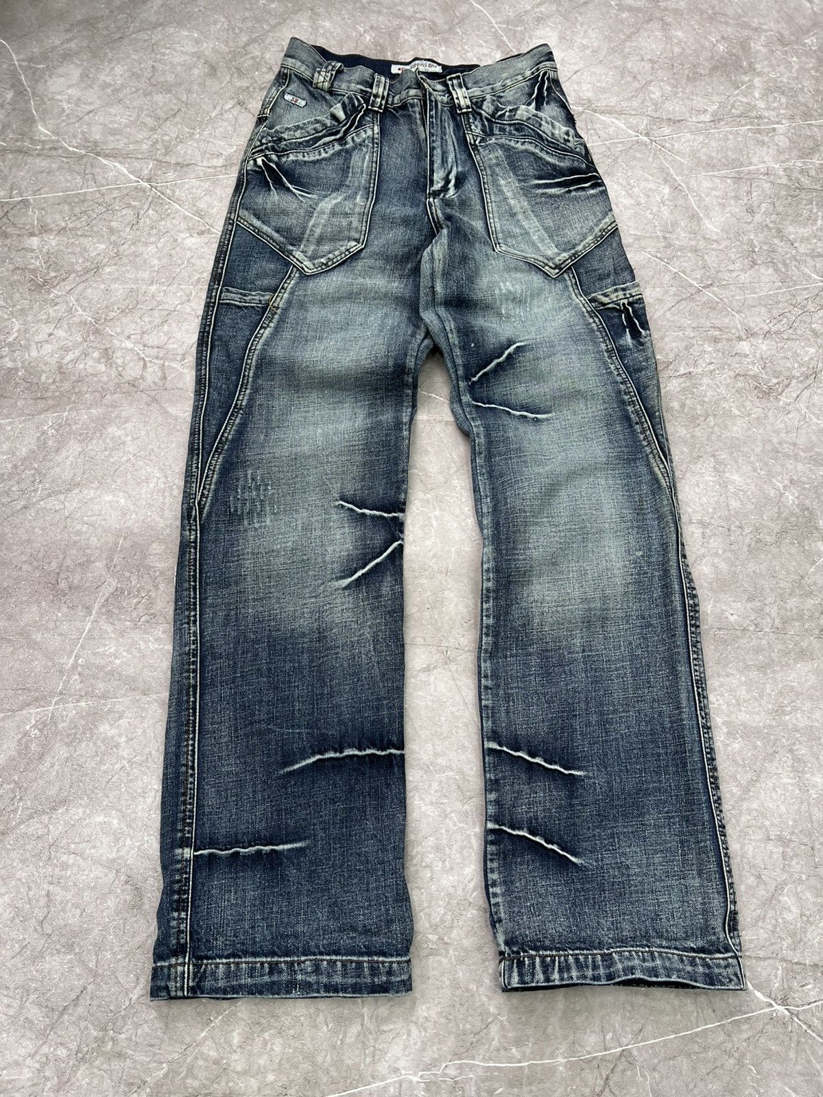 If Six Was Nine × Japanese Brand × Vintage Super Flared Jeans Vintage Japanese Jean distressed Size US 30 / EU 46 - 1 Thumbnail