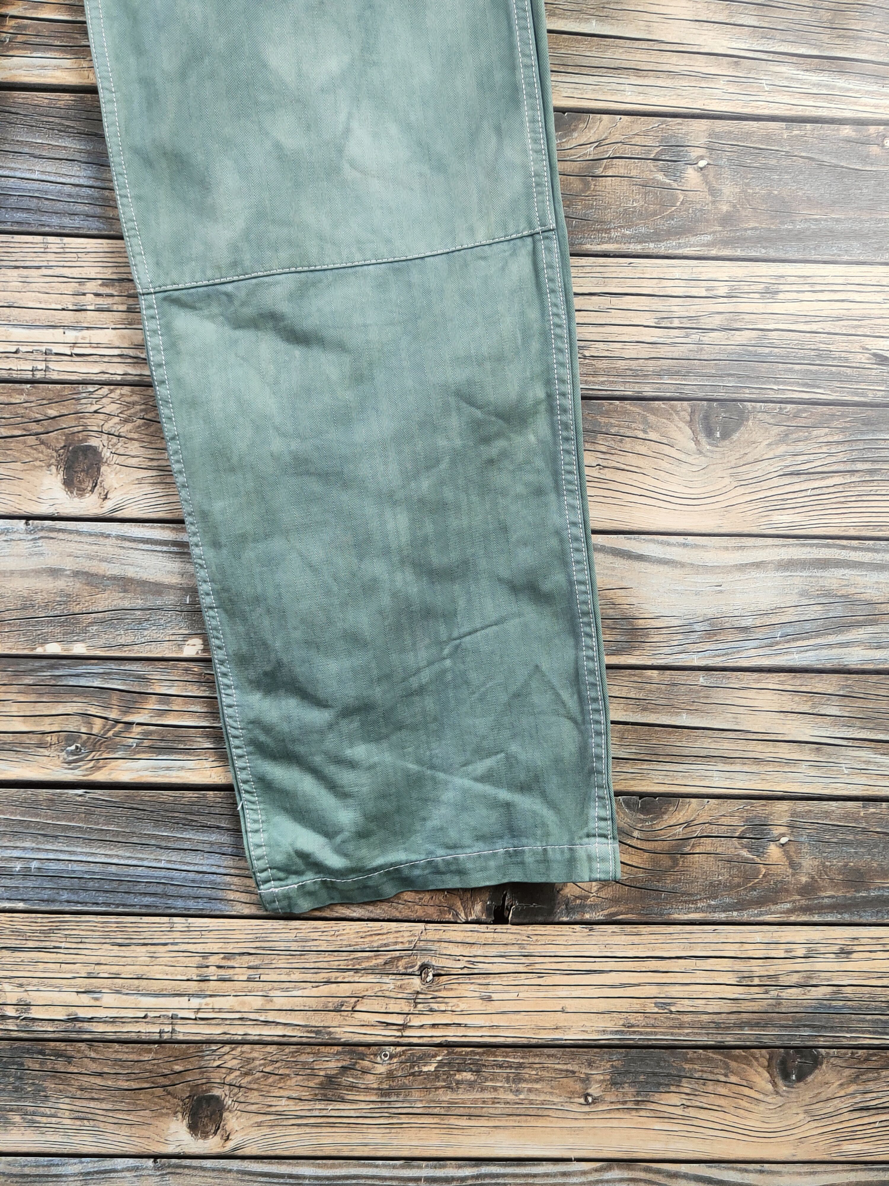 Japanese Brand DL Genuine Comfort Green Faded Cargo Pants #46-374 Size US 30 / EU 46 - 6 Thumbnail