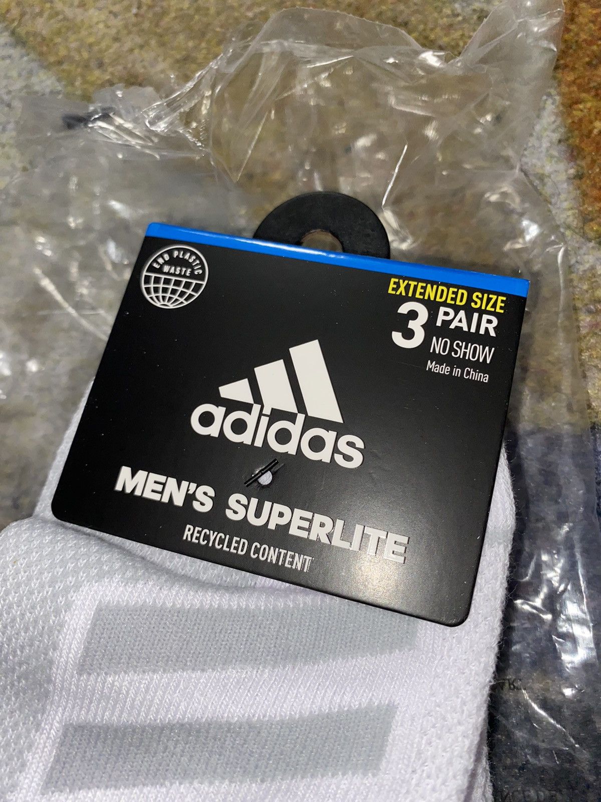 Adidas Adidas Superlite Stripe No-Shoe Socks (3 PAIRS) XLARGE Size ONE SIZE - 2 Thumbnail