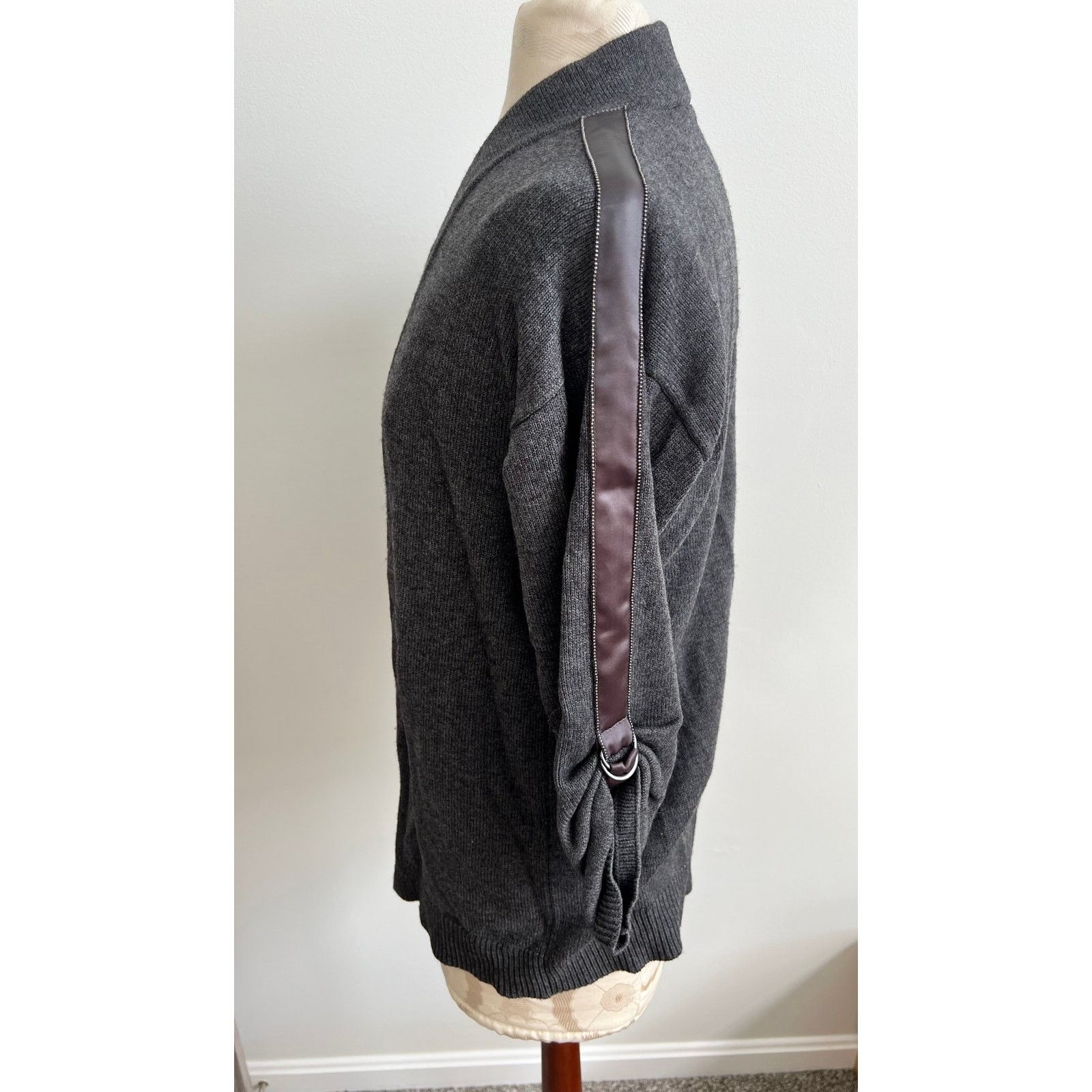 White House Black Market White House Black Market Gray 3/4 Cardigan Small Size S / US 4 / IT 40 - 3 Thumbnail