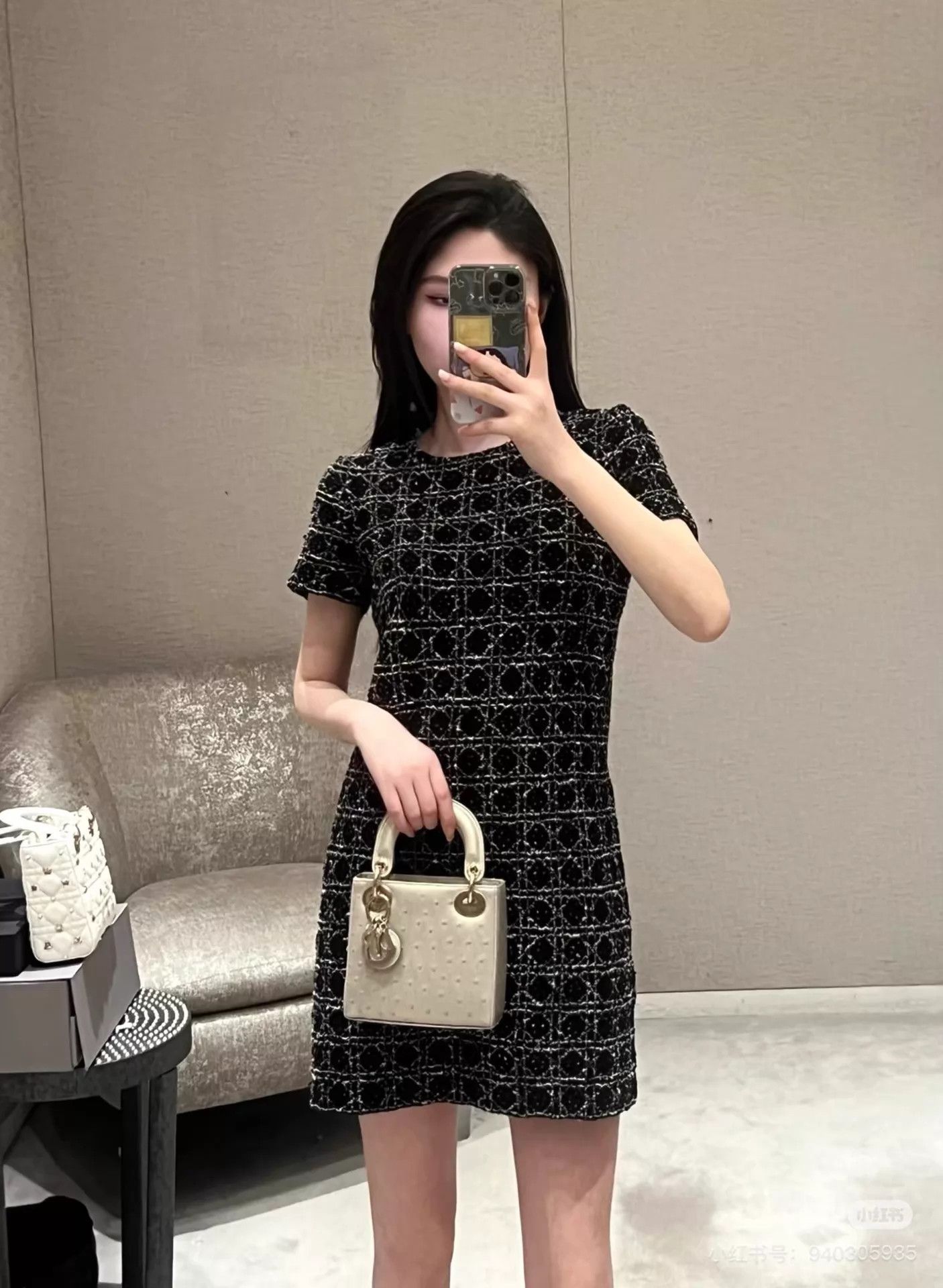 Christian Dior Monsieur Dior Tartan Knit Dress F34 Size XS / US 0-2 / IT 36-38 - 1 Thumbnail