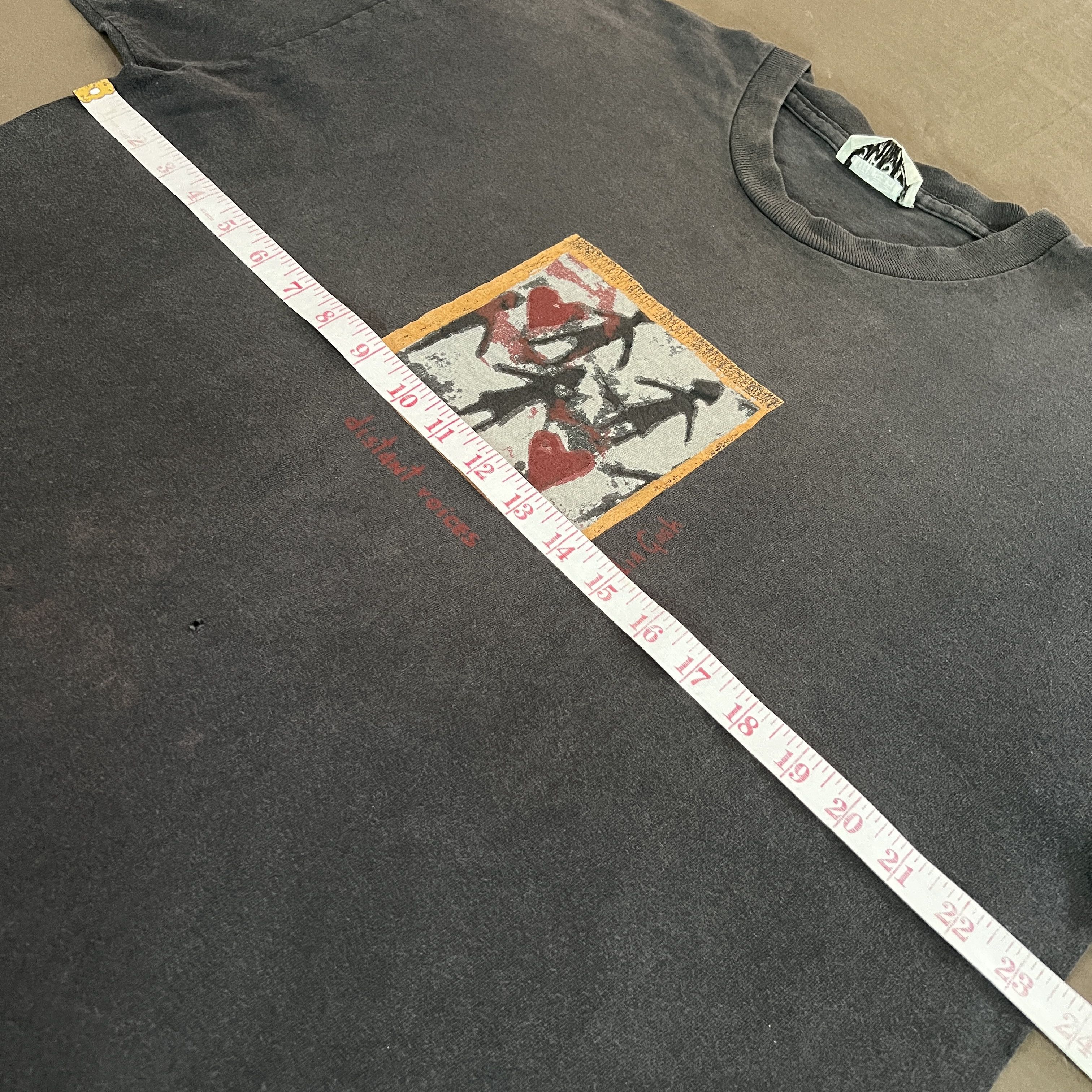 Vintage 90s distant voices artwork Julia Gash Tee XL Faded
