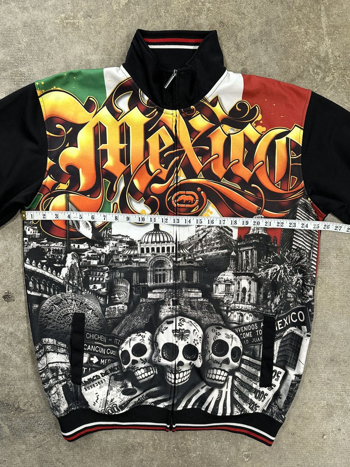 Ecko Unltd. Crazy Y2K 00s Ecko Day Of The Dead Mexico Track Jacket Size US XL / EU 56 / 4 - 11 Thumbnail