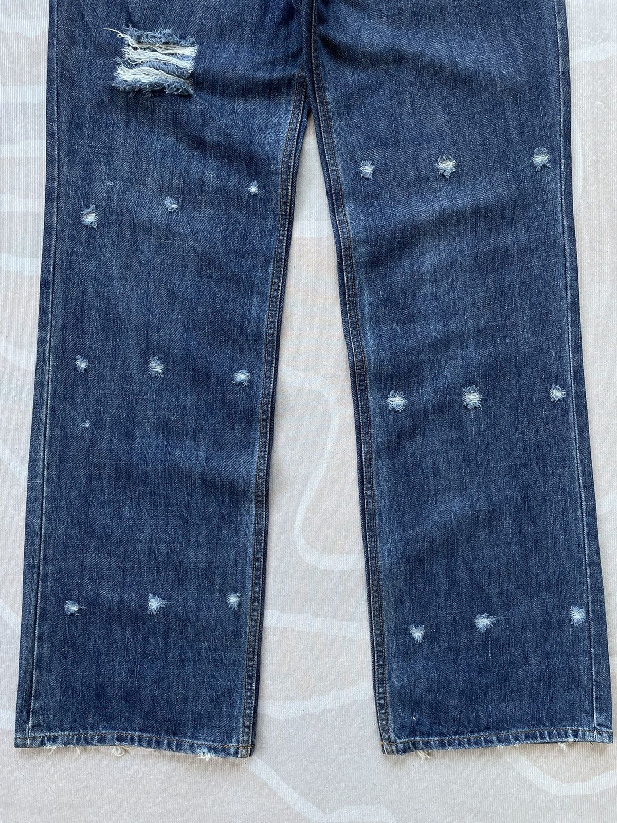 If Six Was Nine × Japanese Brand W Four Night Surf Baggy Jeans (P85) Size US 33 - 5 Thumbnail