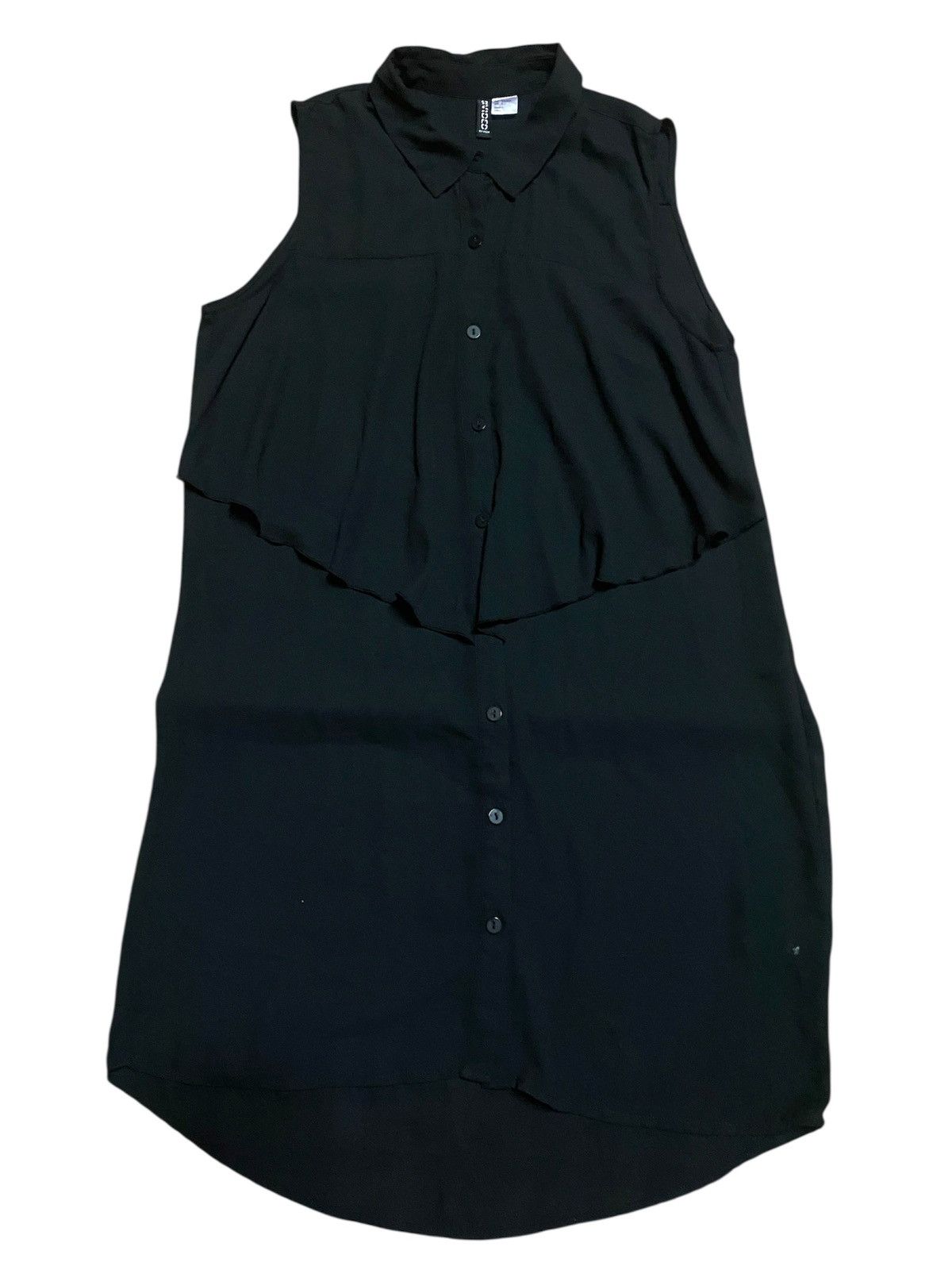 H&M Sleeveless Blouse Black Crepe Size S / US 4 / IT 40 - 1 Thumbnail