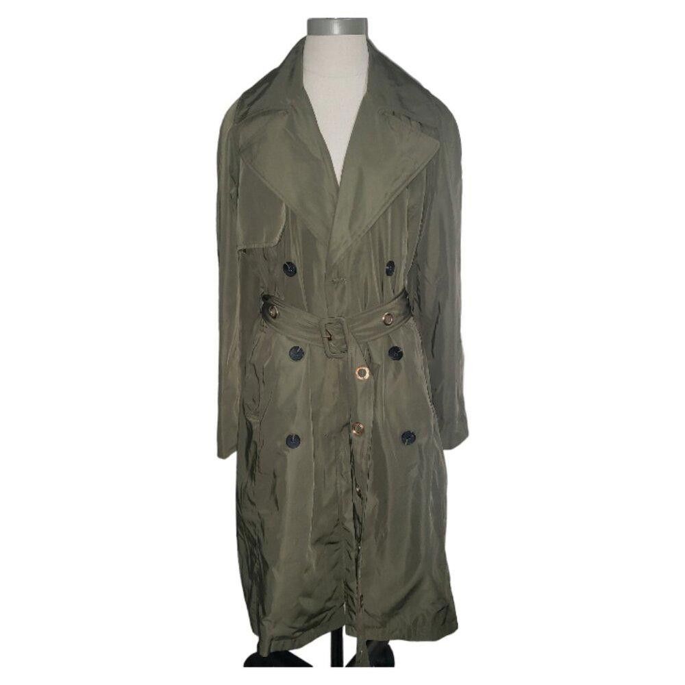 Designer CT1729 Avec Les Filles Army Green Metallic Lined Trench M Size M / US 6-8 / IT 42-44 - 1 Thumbnail