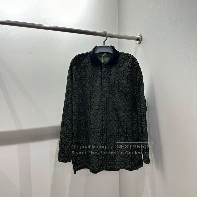 Loewe Loewe Logo Printed Long Sleeve Polo Shirt Size XS / US 0-2 / IT 36-38 - 1 Thumbnail
