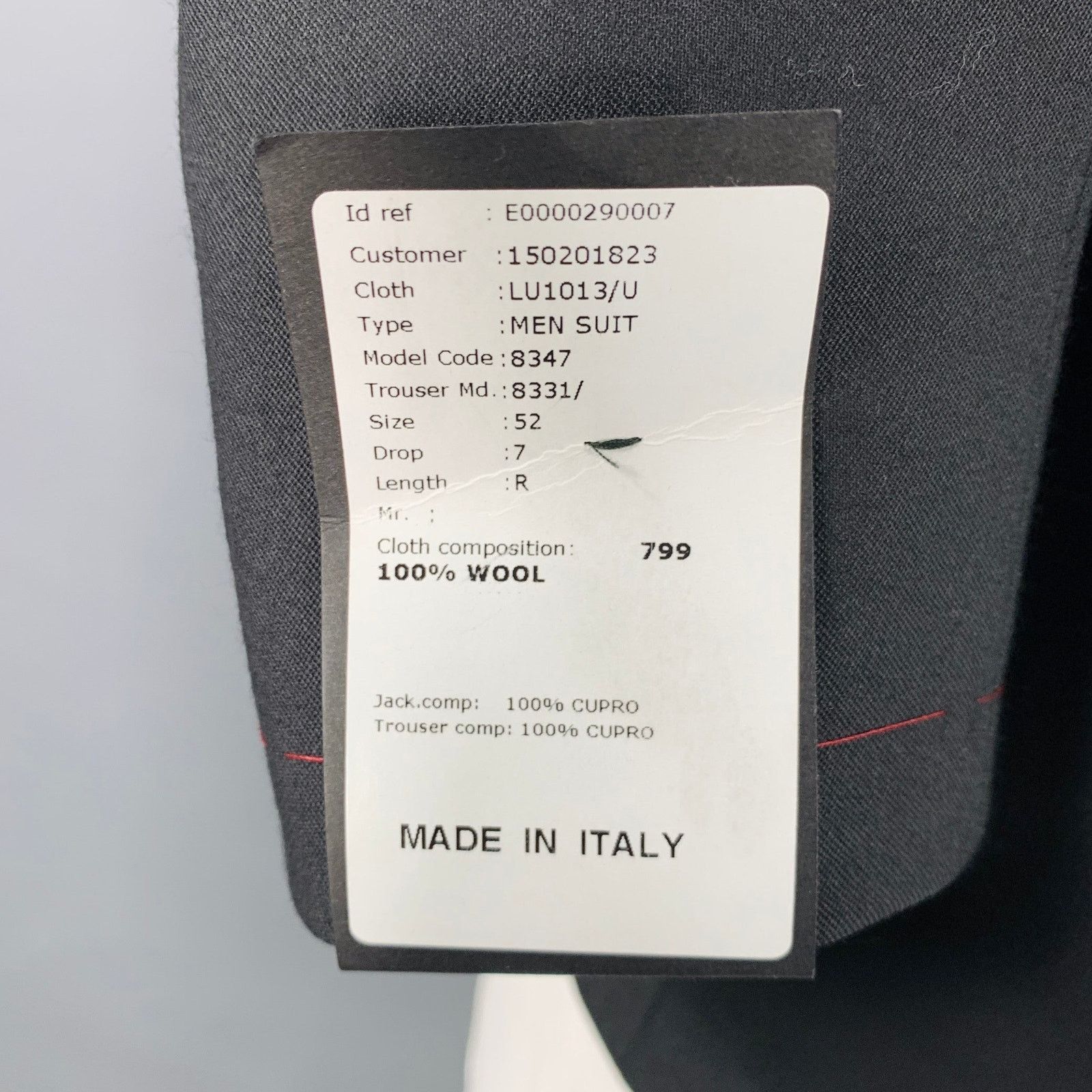 The Armoury Size 42 Black Wool Shawl Collar Single Button Sport Coat Size 42R - 6 Thumbnail