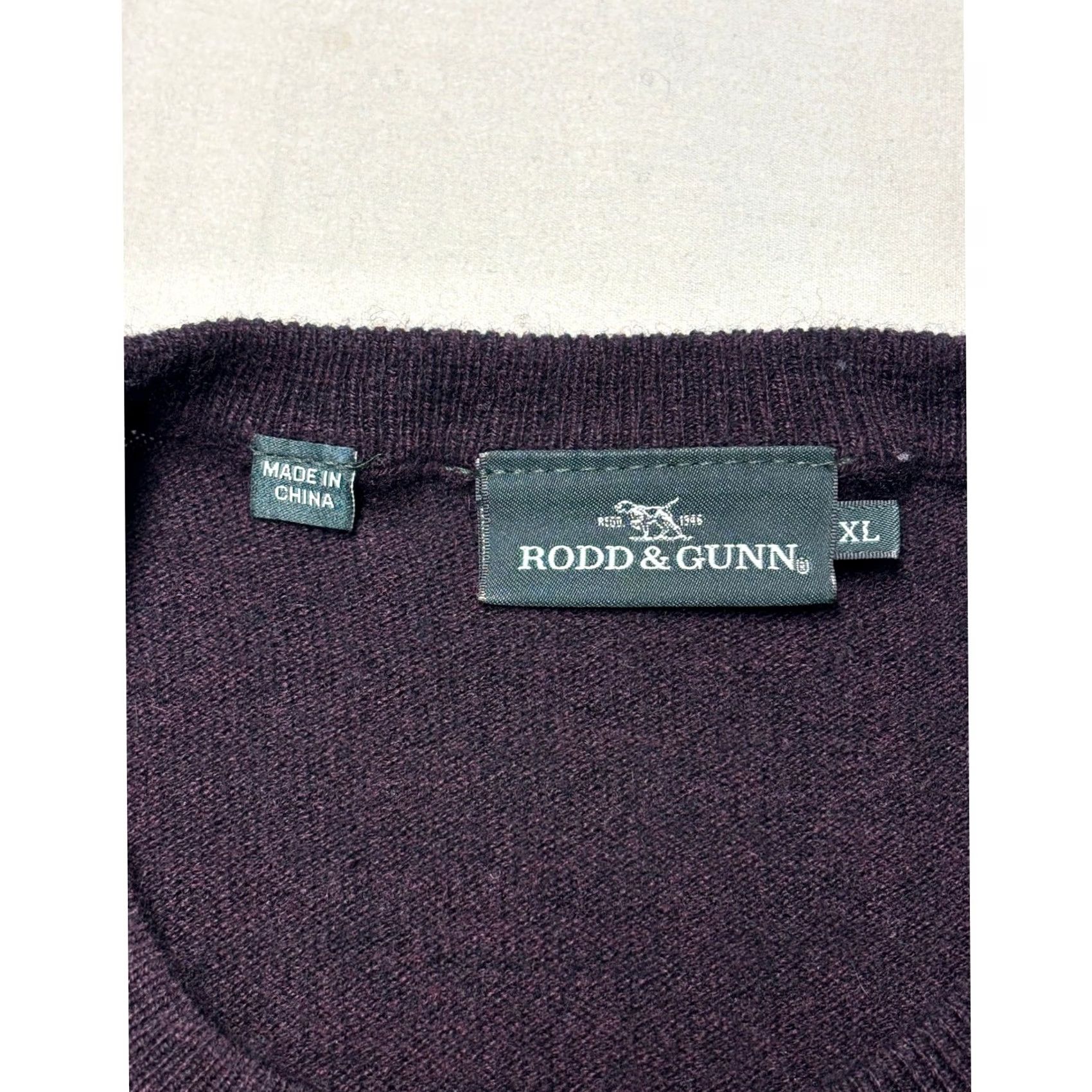 Rodd & Gunn Rodd & Gunn Mens XL Purple Cashmere Wool Blend Crew Neck Knit Sweater Size US XL / EU 56 / 4 - 2 Thumbnail
