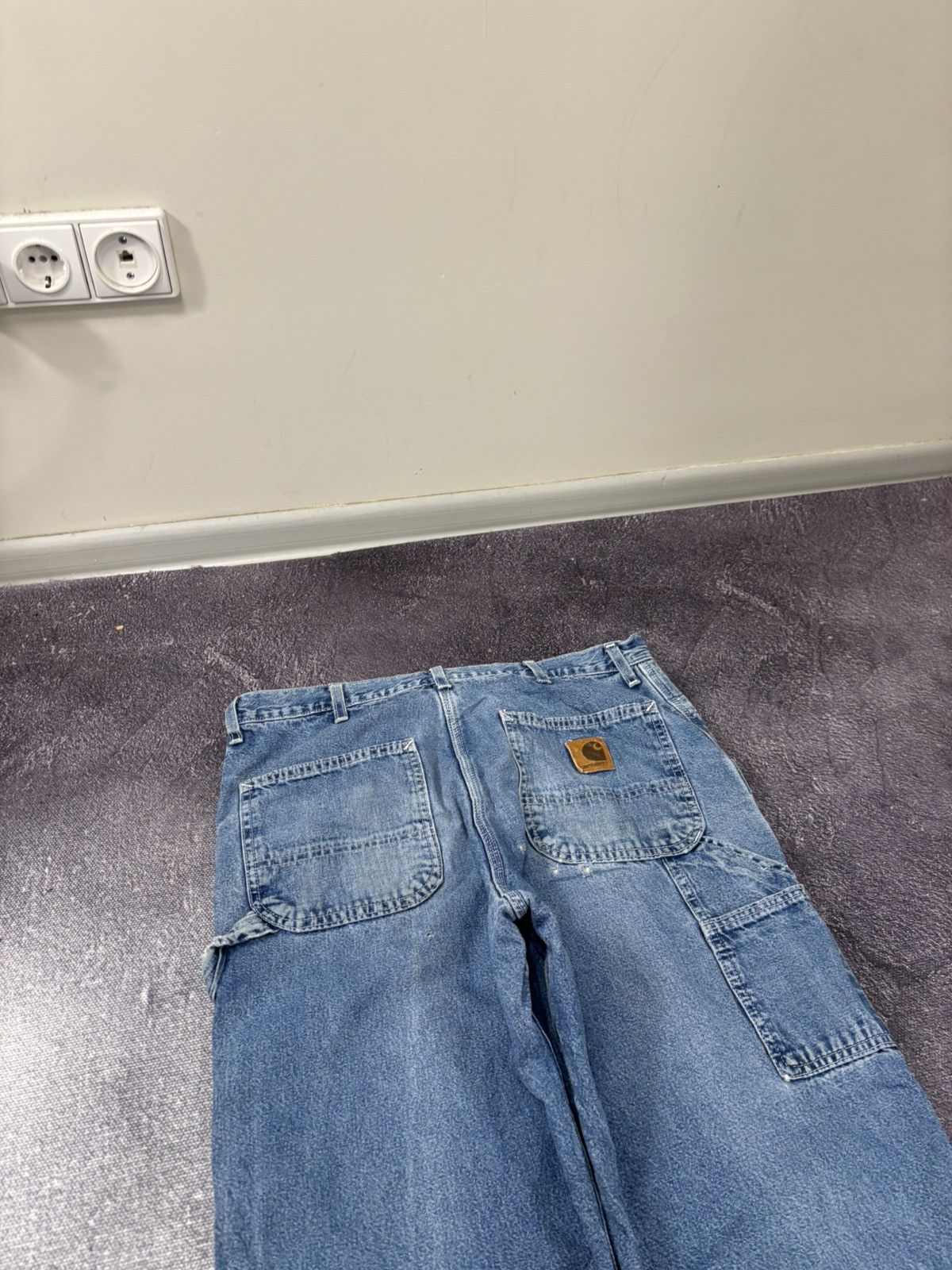 Carhartt Vintage 90s Carhartt USA Blue Insulated Denim Baggy Jeans Size US 36 / EU 52 - 4 Thumbnail