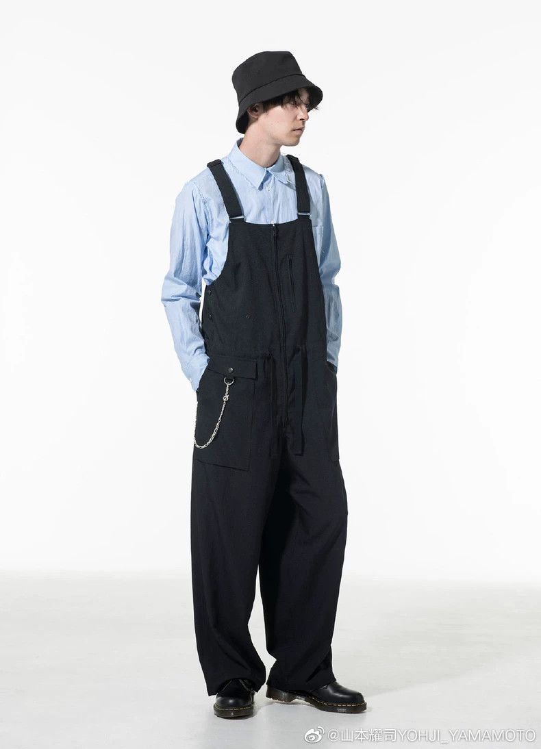 Yohji Yamamoto Yohji Yamamoto size os Trosyte suspenders pants Size US 30 / EU 46 - 2 Thumbnail