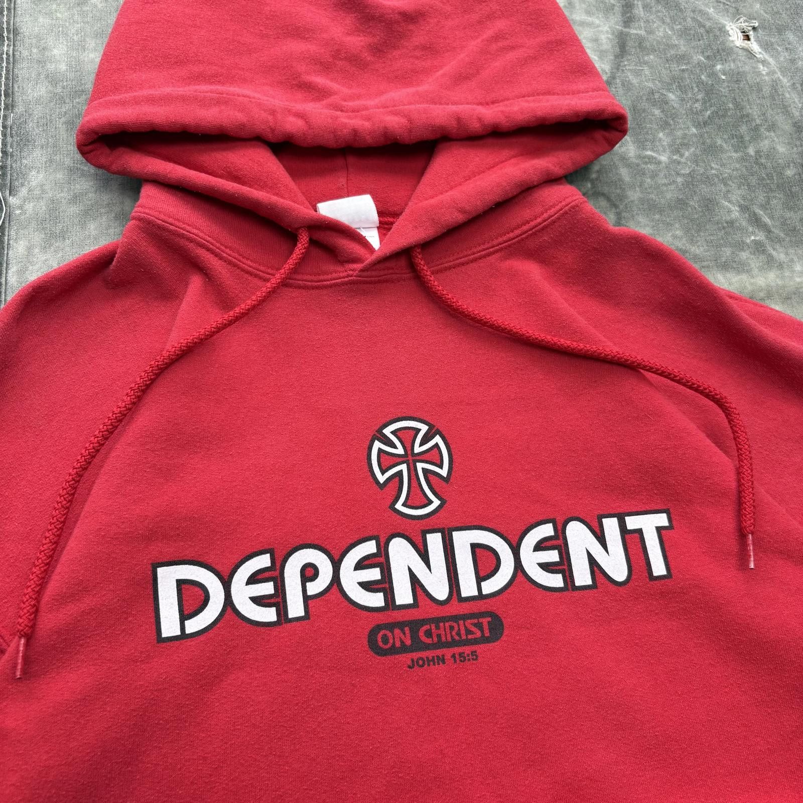 Independent Truck Co. Vintage Y2K Independent Dependent On Christ Religious Hoodie Size US L / EU 52-54 / 3 - 3 Thumbnail