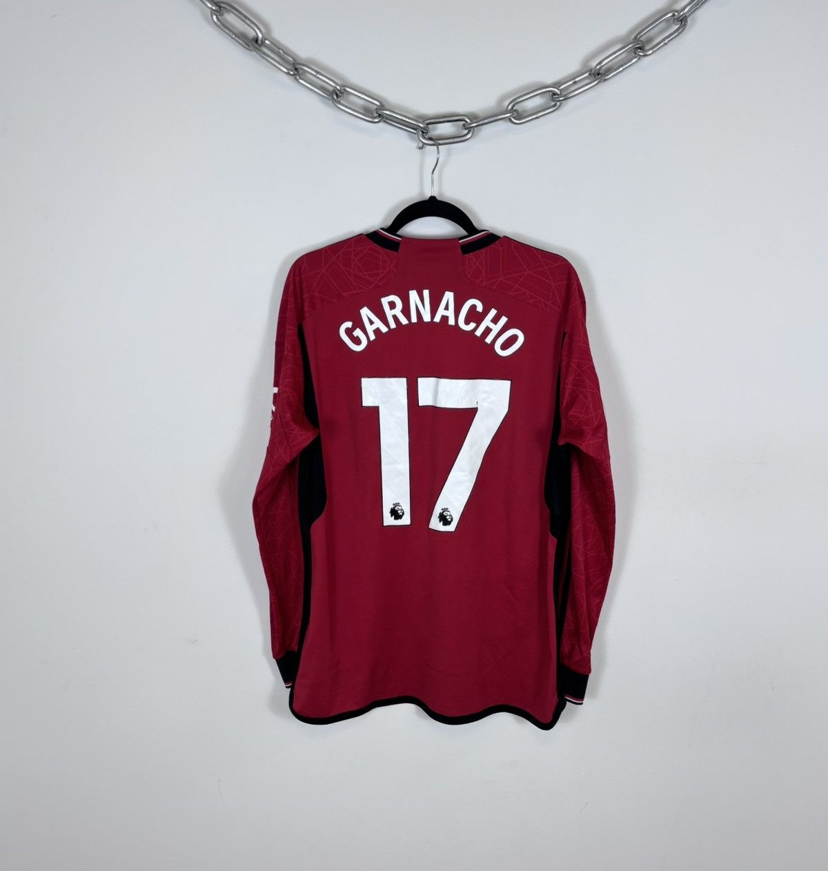 Adidas Adidas Manchester United 2023/24 Garnacho Long Sleeve Jersey Size US L / EU 52-54 / 3 - 1 Thumbnail