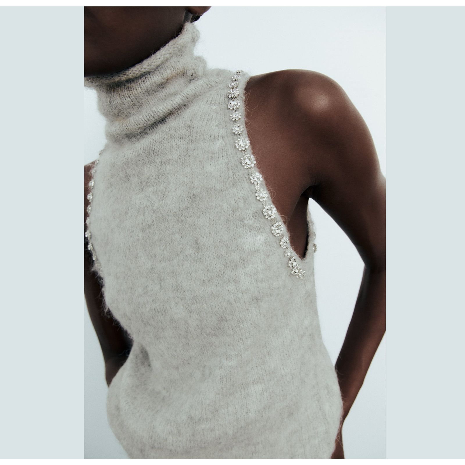 Zara ZARA Gray Wool-Blend Knit Top NWT Size XL Size XL / US 12-14 / IT 48-50 - 15 Thumbnail