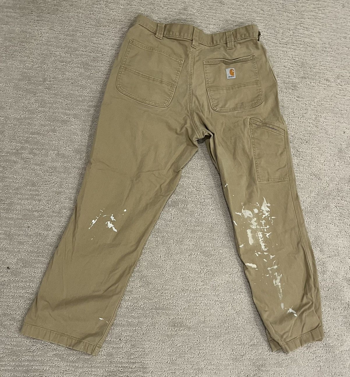Carhartt × Vintage Vintage Khaki Carhartt Relaxed Fit Work Pants Size US 35 - 2 Thumbnail