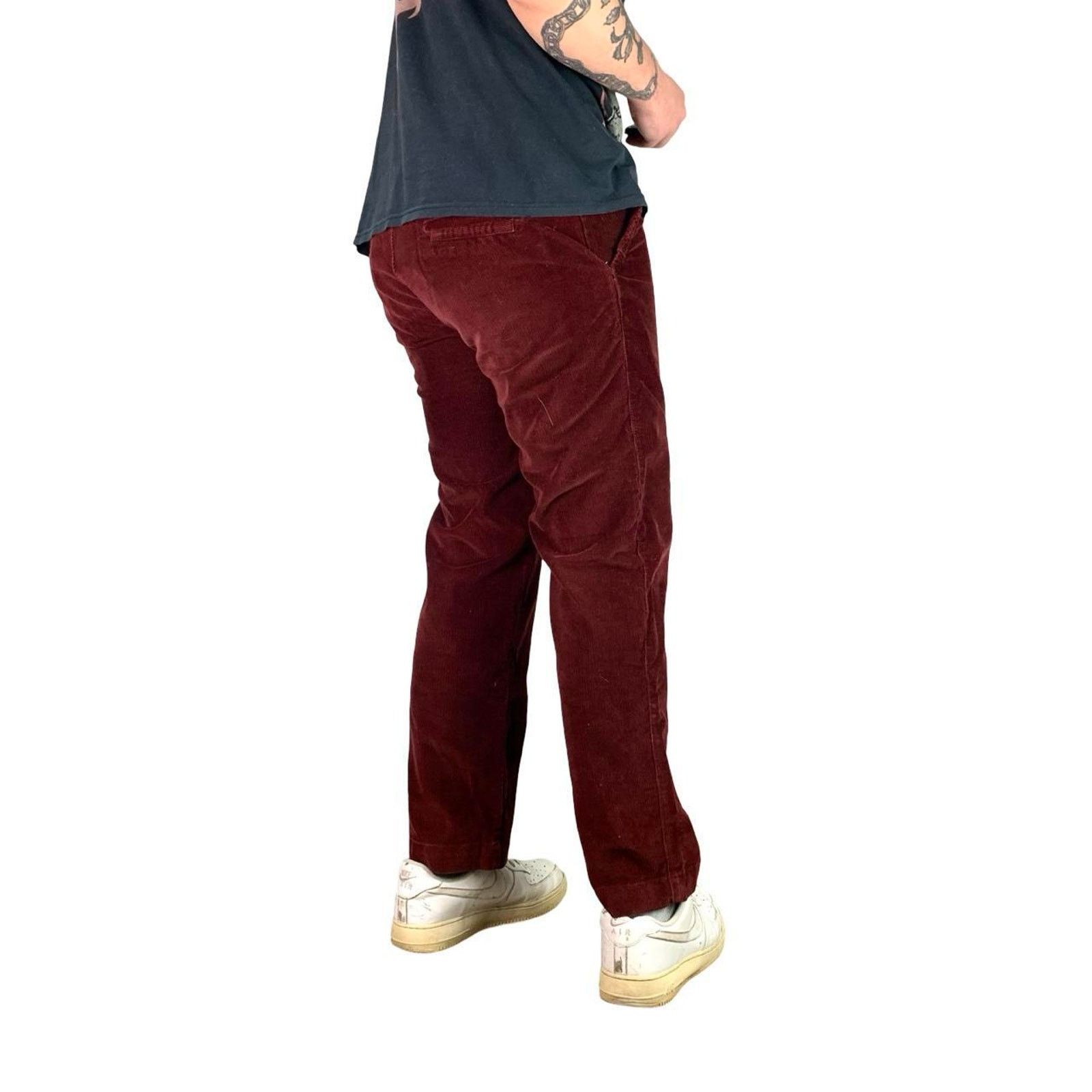 Vintage Y2K Vintage Maroon Corduroy Pants Size US 34 / EU 50 - 4 Thumbnail