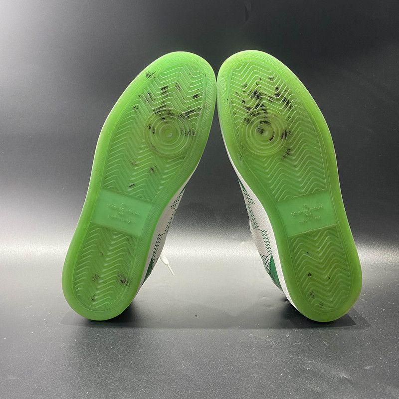 Louis Vuitton Louis Vuitton Rivoli Green and White Fashion Sneakers - Size US 8.5 / EU 41-42 - 4 Thumbnail