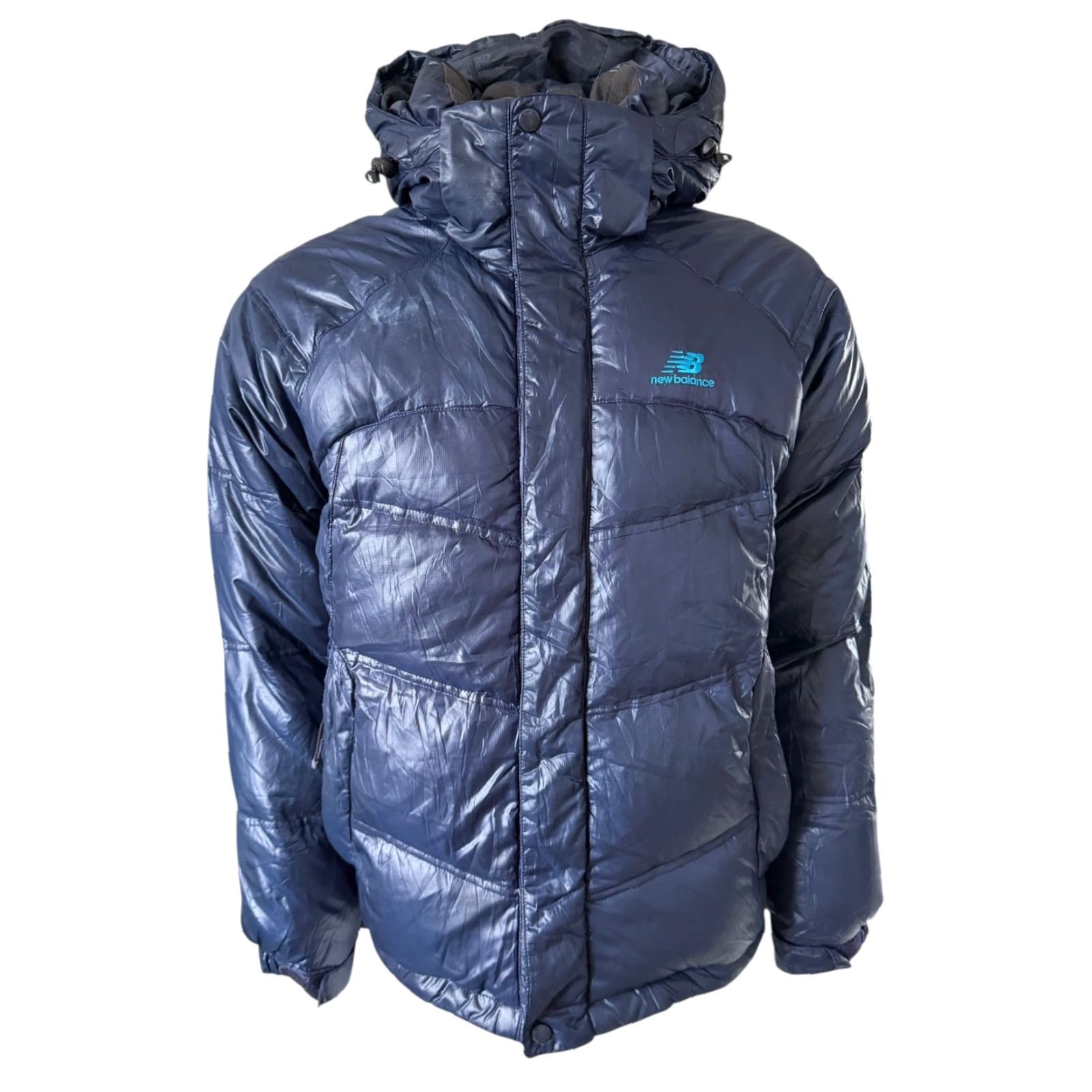 New Balance New Balance Navy Hooded Puffer Jacket L / 100 Navy Down Duck fill Hooded Mens Jacket Size US L / EU 52-54 / 3 - 4 Thumbnail