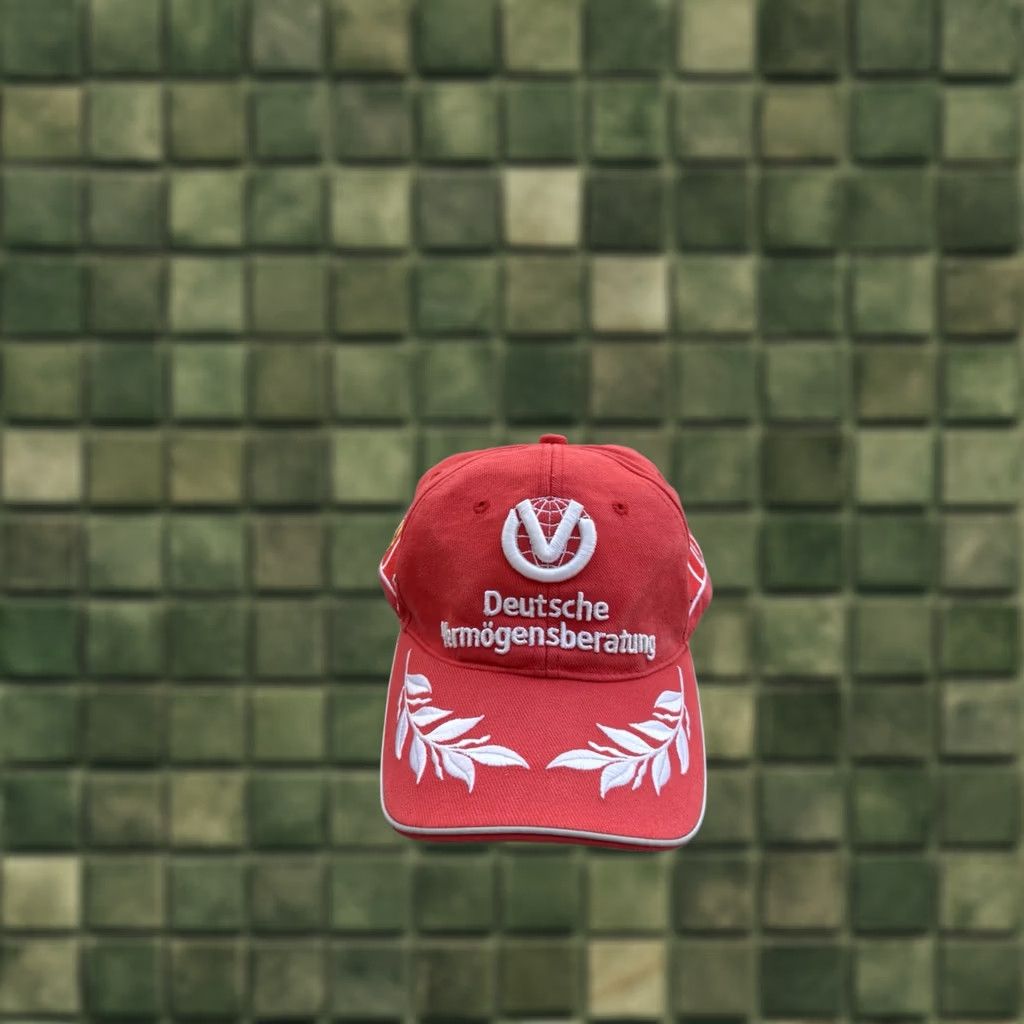 Ferrari FERRARI Vintage Racing Cap Hat Michael Schumacher Cap 90s Snapback Racing Cap Red Mens One Size Size ONE SIZE - 1 Thumbnail