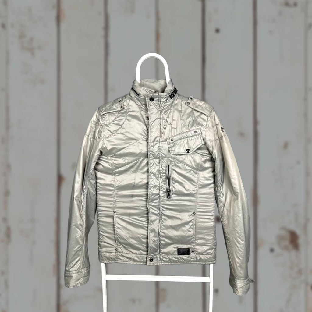 G-Star G-Star Mens Military Field Jacket Slim/Regular Size S Silver Polyamide Long Sleeve Zip Jacket Size US S / EU 44-46 / 1 - 1 Thumbnail