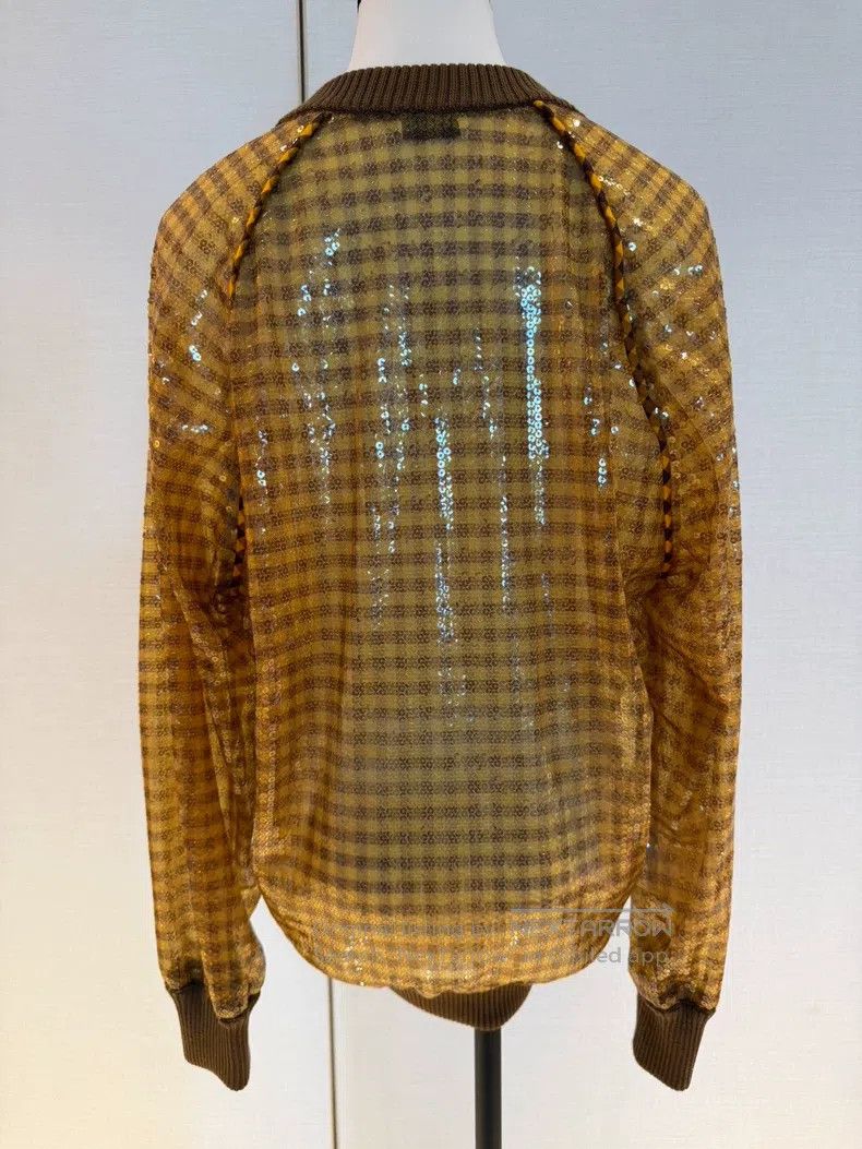 Fendi Fendi Yellow Sequin Top Size XXS / US 00 / IT 34 - 2 Thumbnail