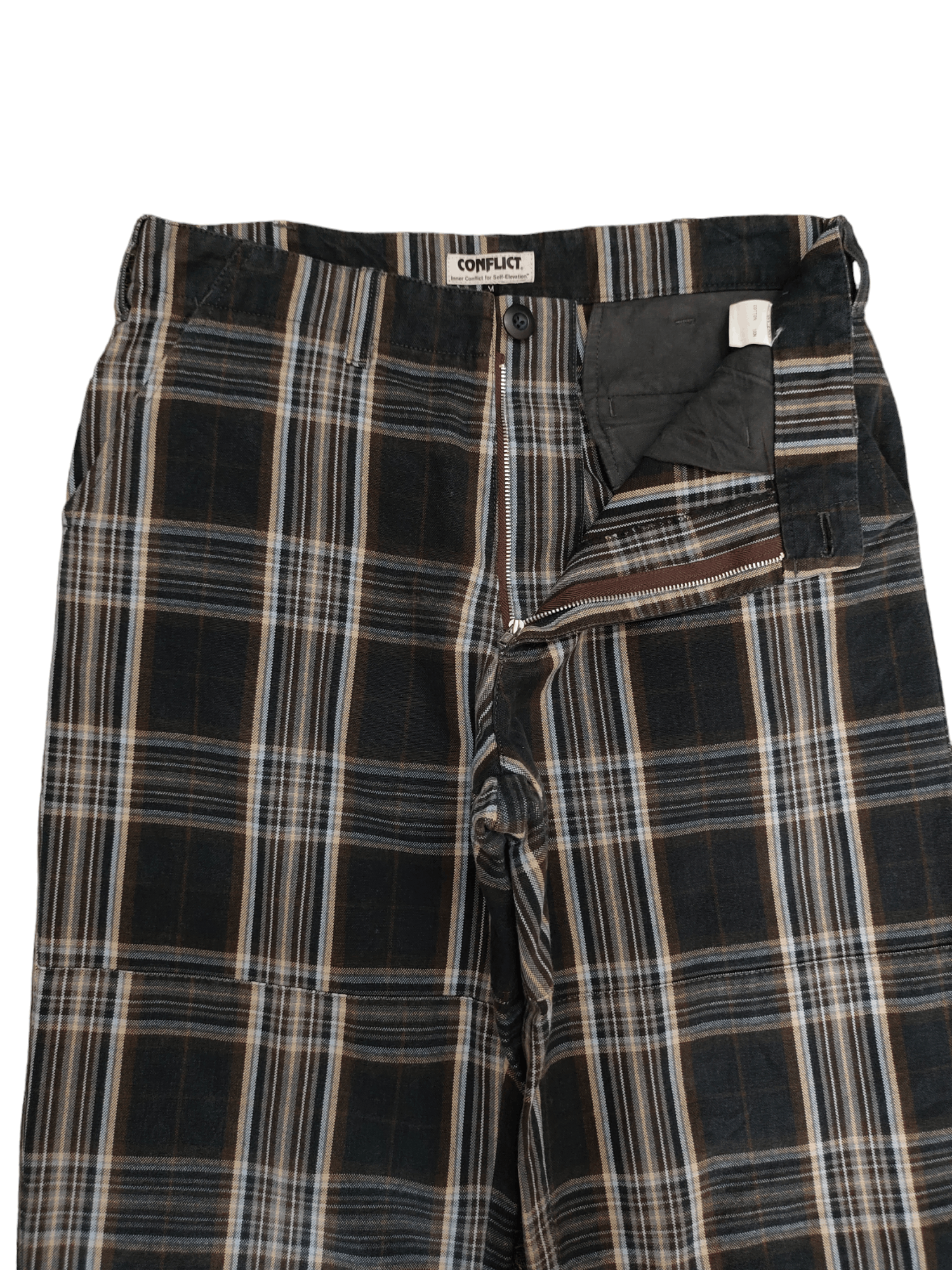 Comme des Garcons × Undercover Baggy Jeans Conflict Japan Checkered Double Knee Wide Leg Size US 32 / EU 48 - 9 Thumbnail