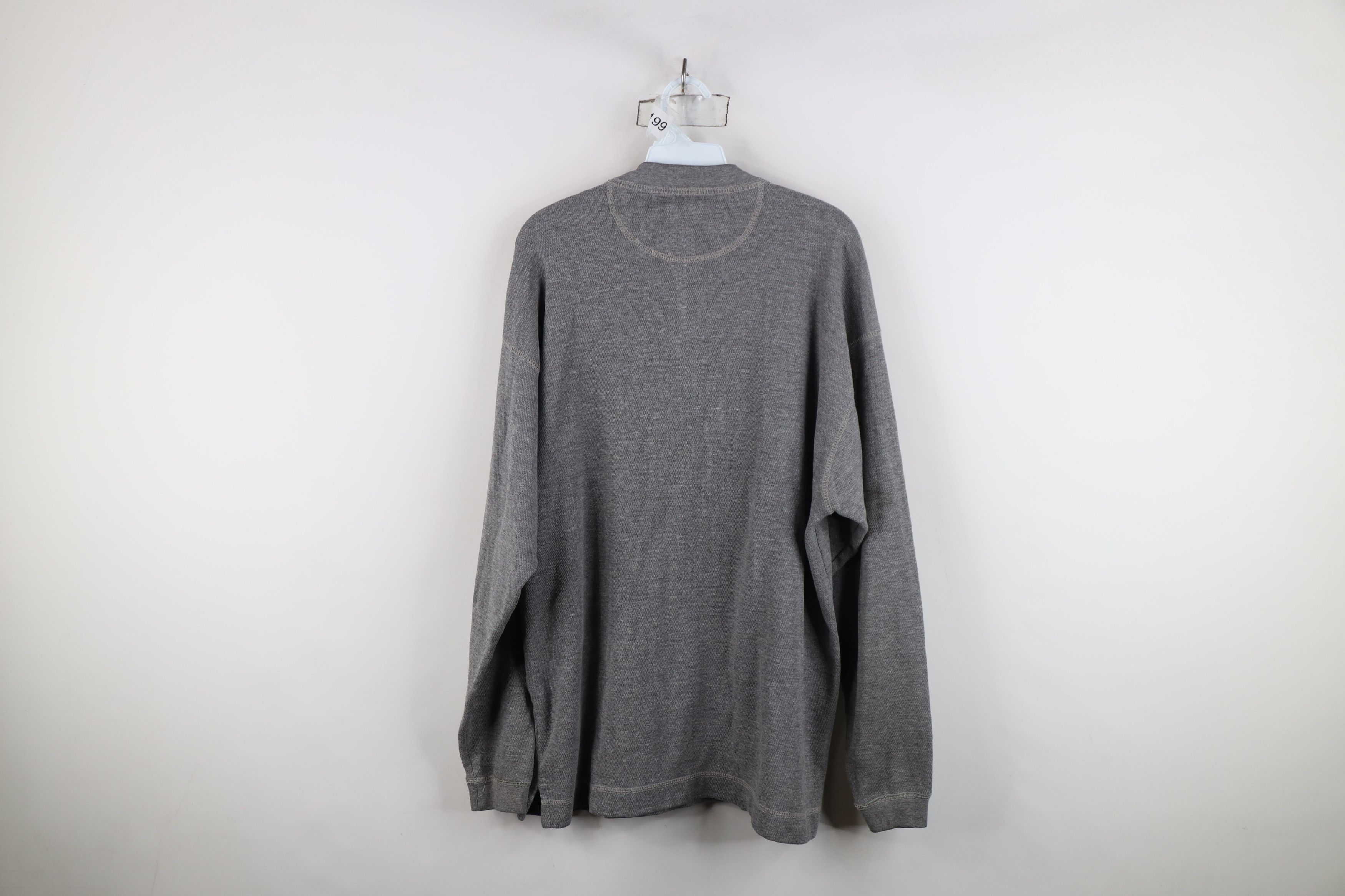 Vintage Vintage 90s Streetwear Thermal Waffle Knit Henley T-Shirt Size US XL / EU 56 / 4 - 13 Thumbnail