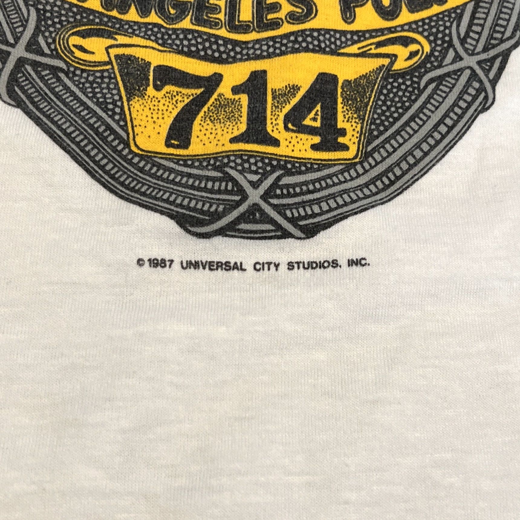 Vintage VINTAGE Dragnet Promo Movie T Shirt Men Medium 1987 Dan Aykroyd Tom Hanks USA White 80s Graphic Tee Mens Size US M / EU 48-50 / 2 - 3 Thumbnail