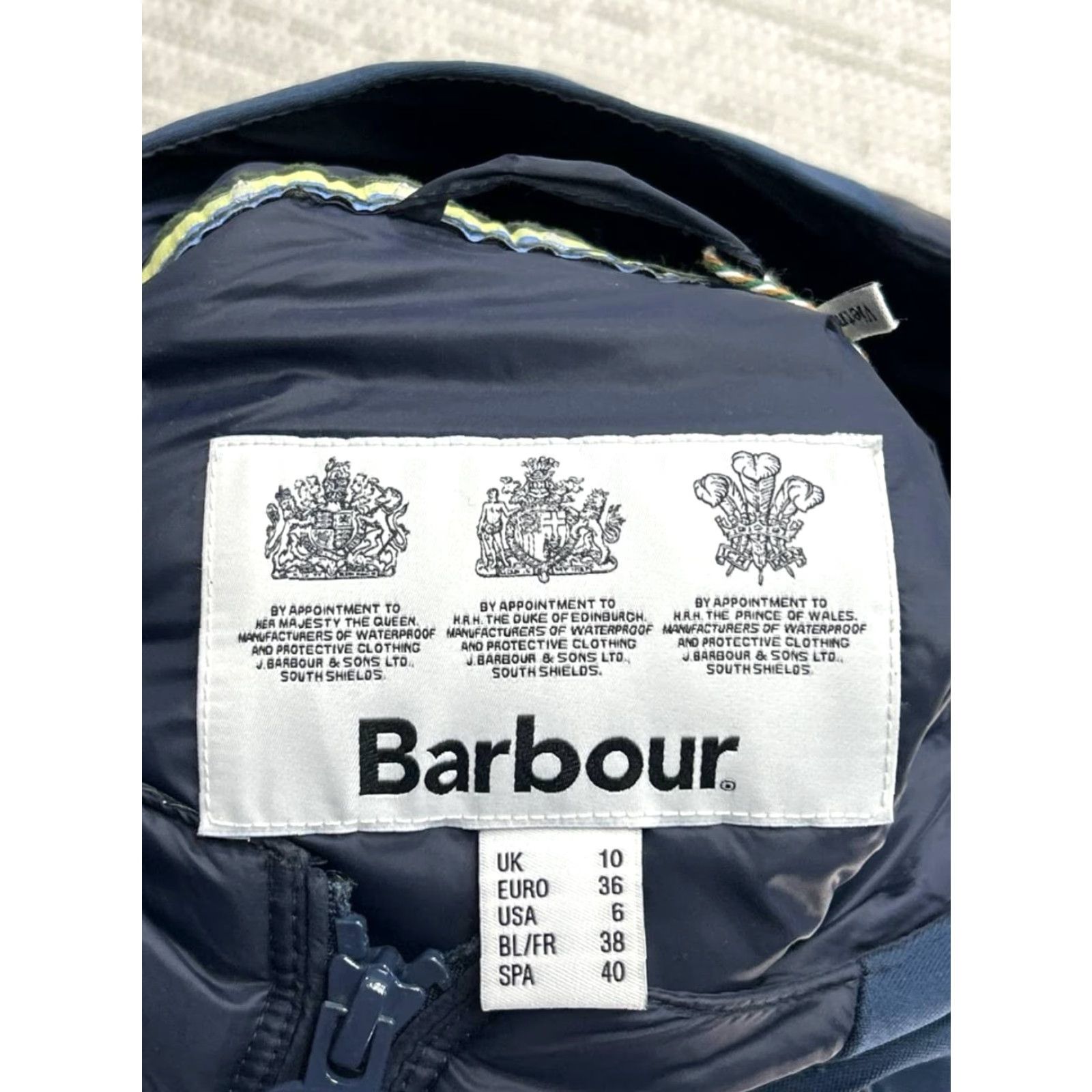 Barbour Barbour Jacket Womens 10 Blue Insulated Full Zip Puffer Size L / US 10 / IT 46 - 3 Thumbnail