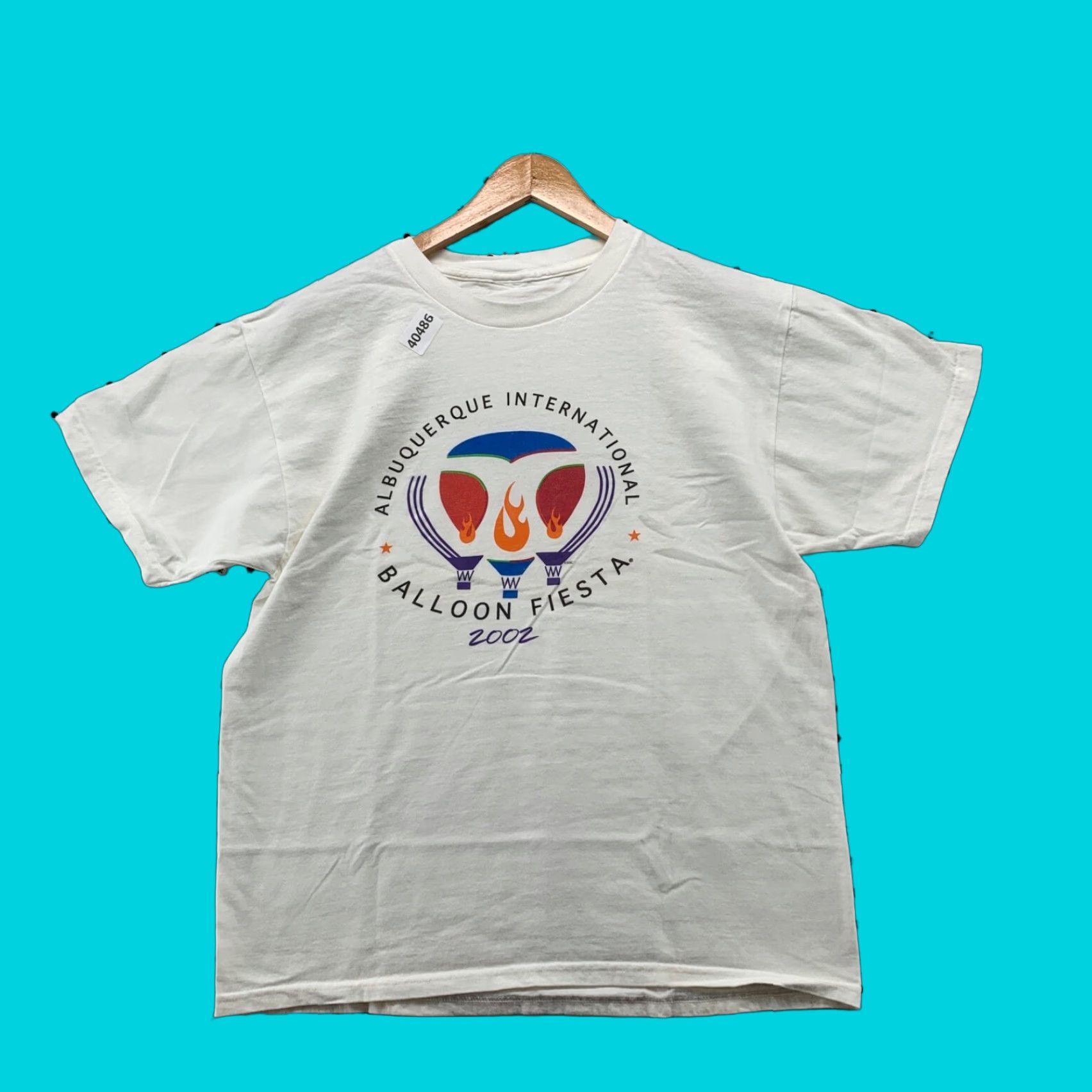 Vintage VINTAGE Albuquerque Balloon Fiesta T-Shirt Mens Medium White 90s Graphic Print Size US M / EU 48-50 / 2 - 1 Thumbnail