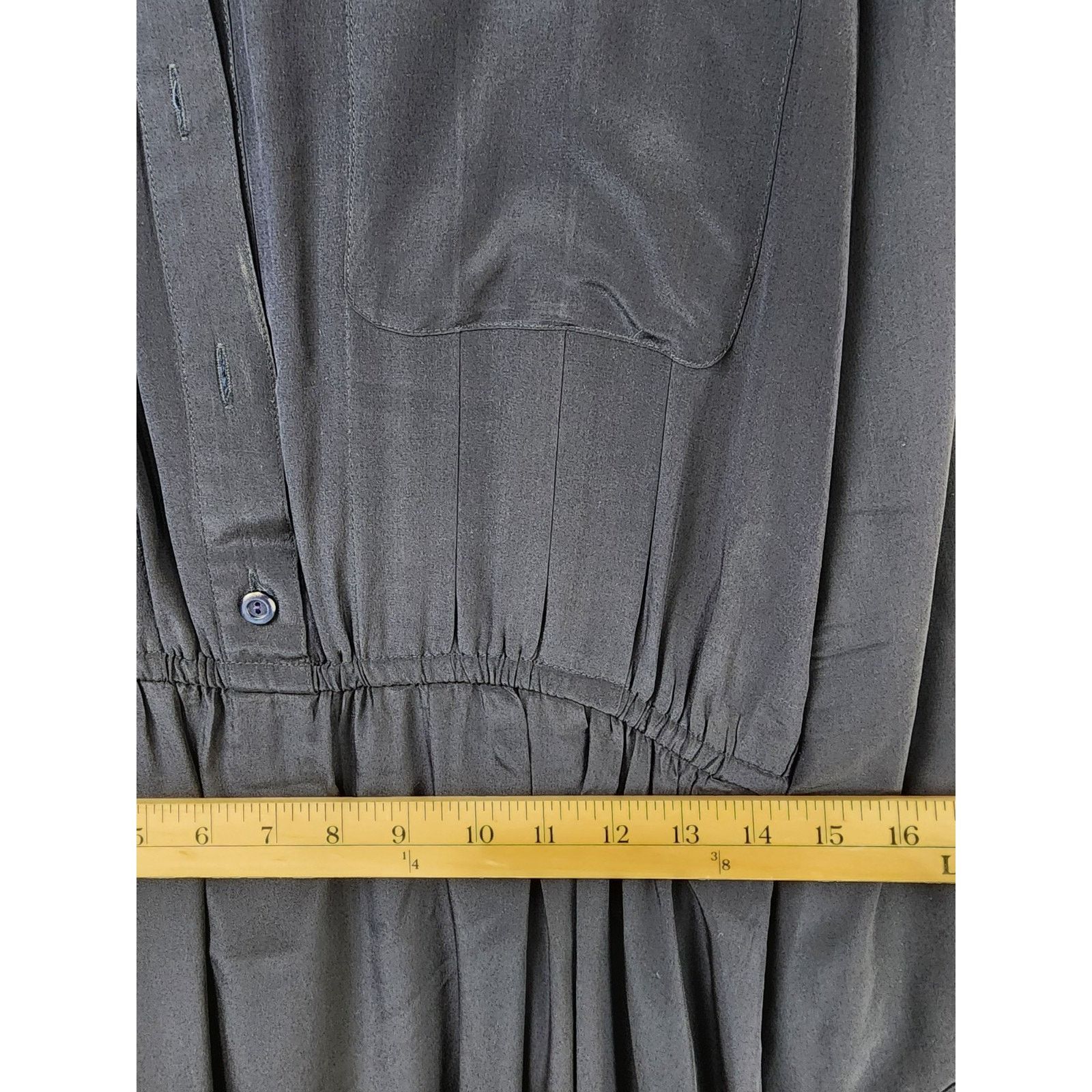 Other Talbots 100% Silk Navy Shirt Dress Size 10 Collared Button Size L / US 10 / IT 46 - 5 Thumbnail
